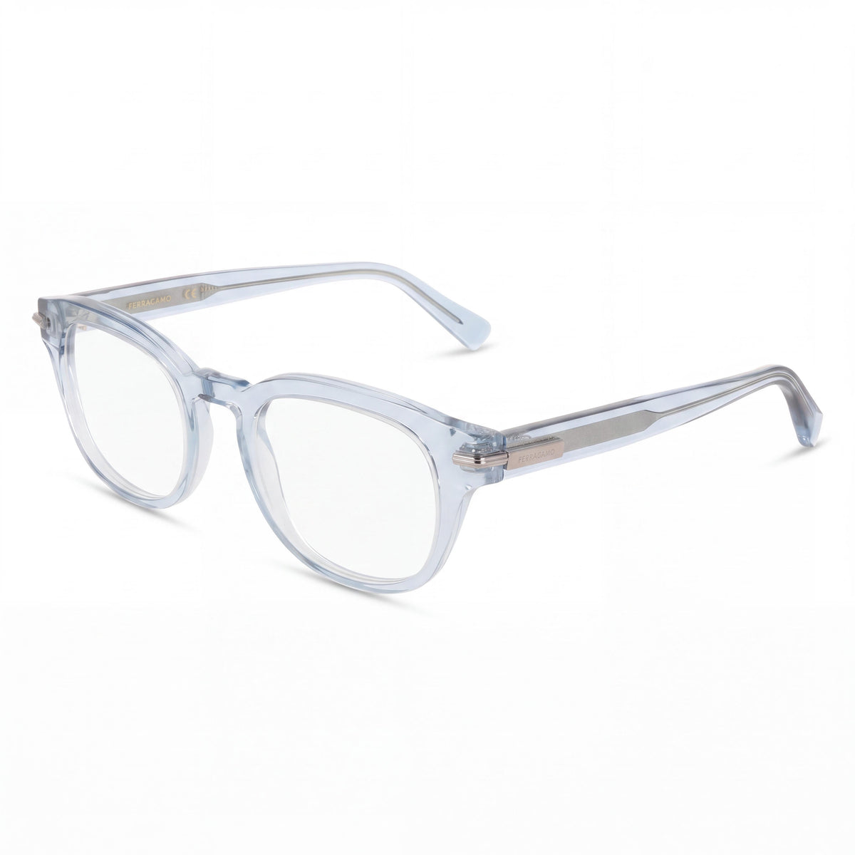 Gafas de Acetato para Hombre Ferragamo Sf3033 con Montura Azul Transparente y Lentes sin Graduación de 50mm, Photo 1