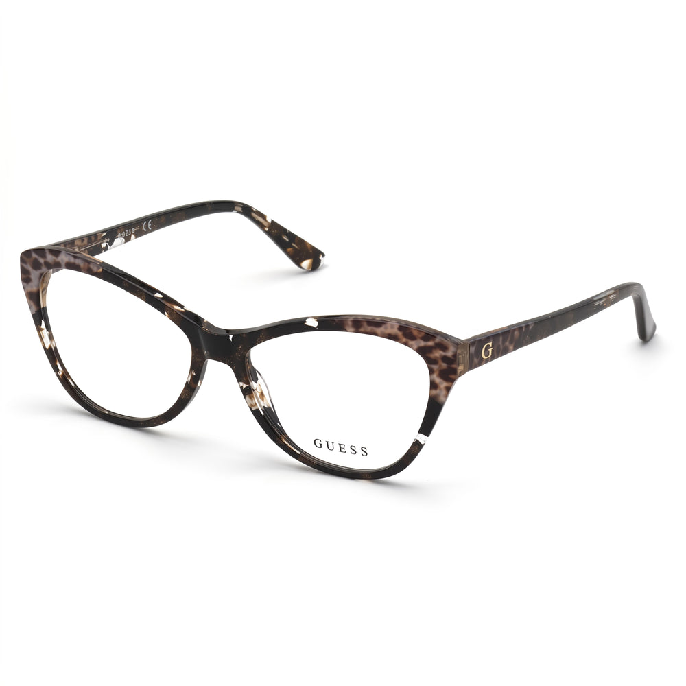 GUESS GU2818 Women's Dark Brown Acetate Optical Eyeglasses Frame with Demo Lenses, Lens 56mm, Bridge 16mm, Temple 140mm