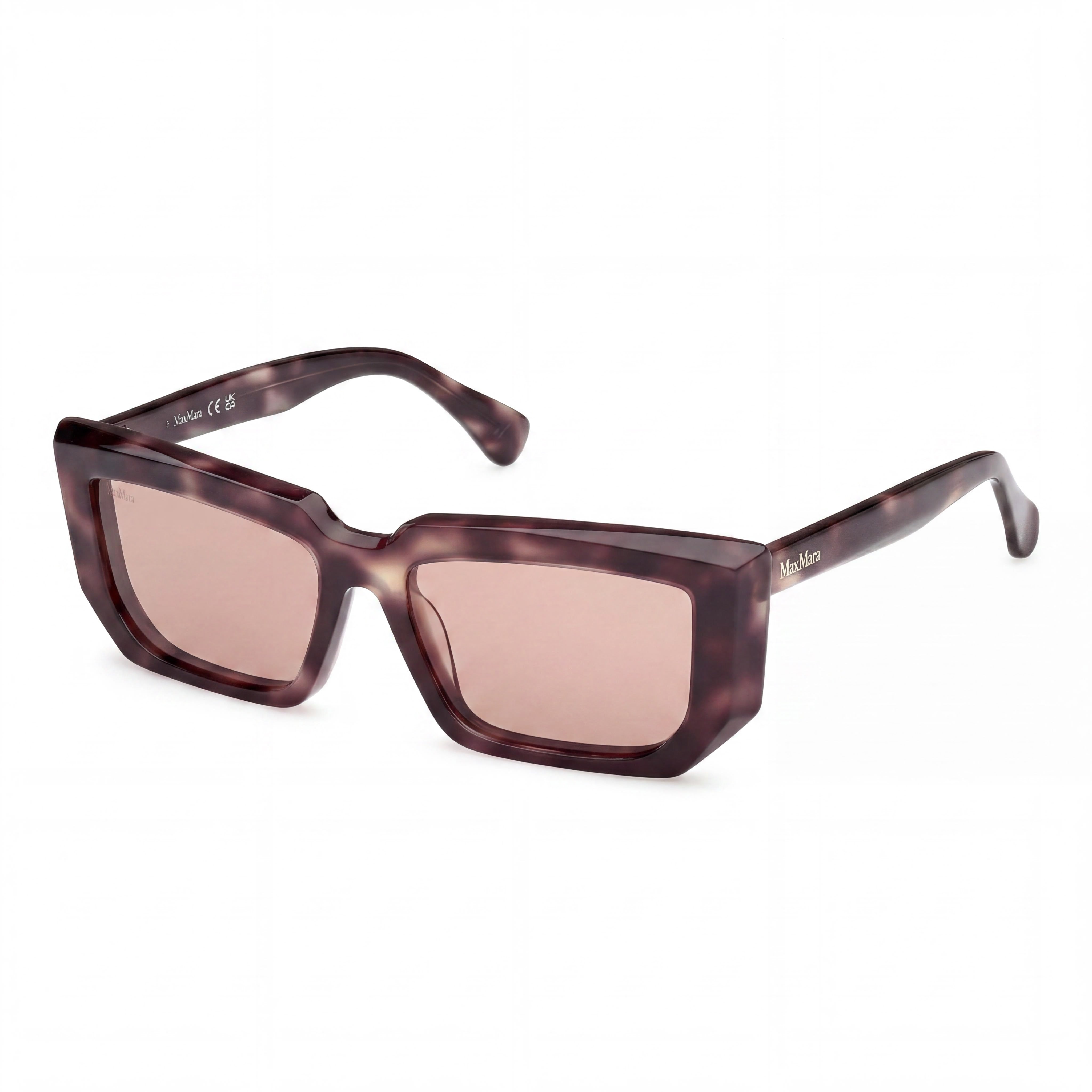 Gafas de sol MaxMara Modern para mujer, montura Havana oscura, lentes marrones, tamaño de lente de 54 mm, puente de 16 mm, patillas de 140 mm, Photo 1