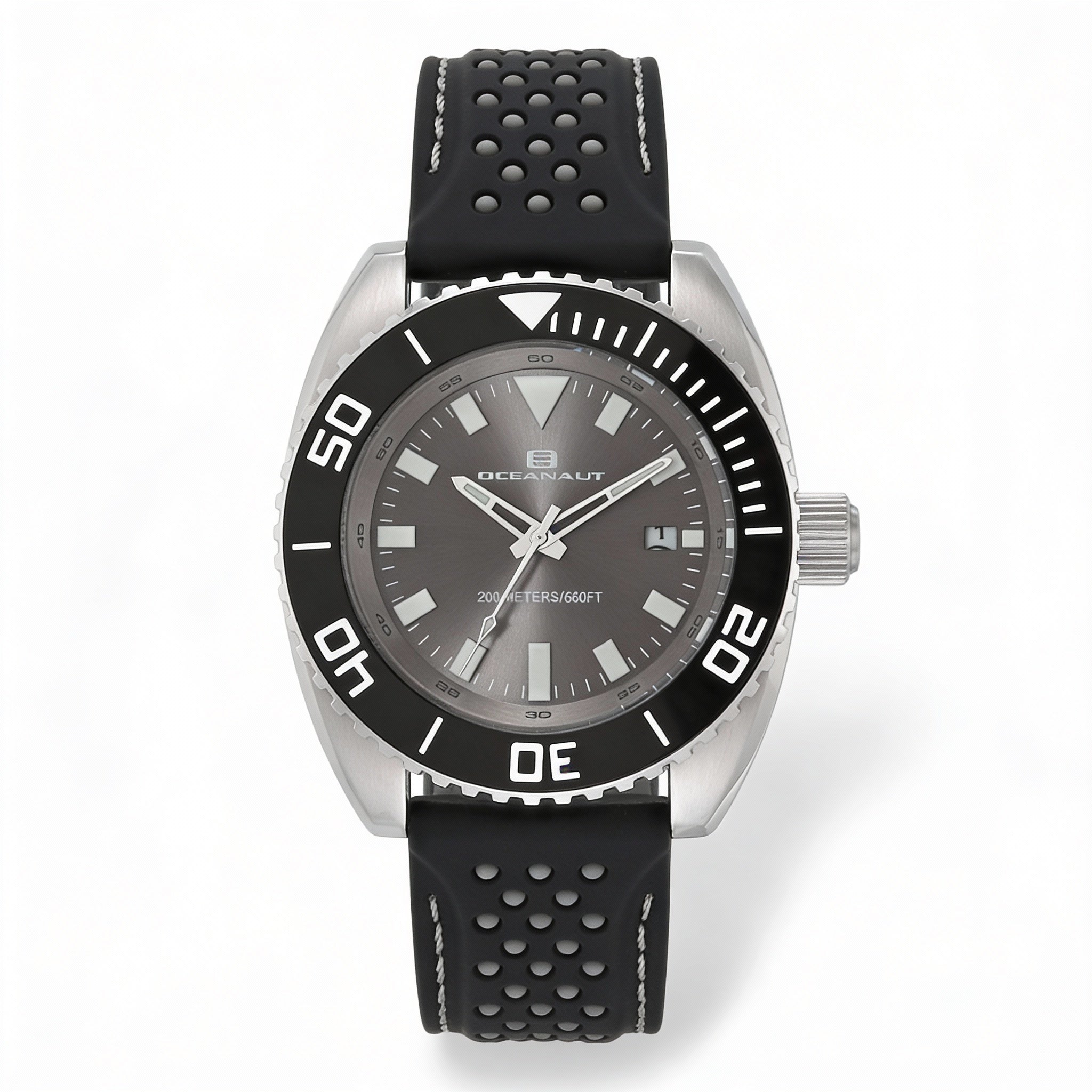 Oceanaut Men's Quartz Movement Watch, Gray Dial with Date Display, Water Resistance & Scratch-Resistant Mineral, Photo 1
