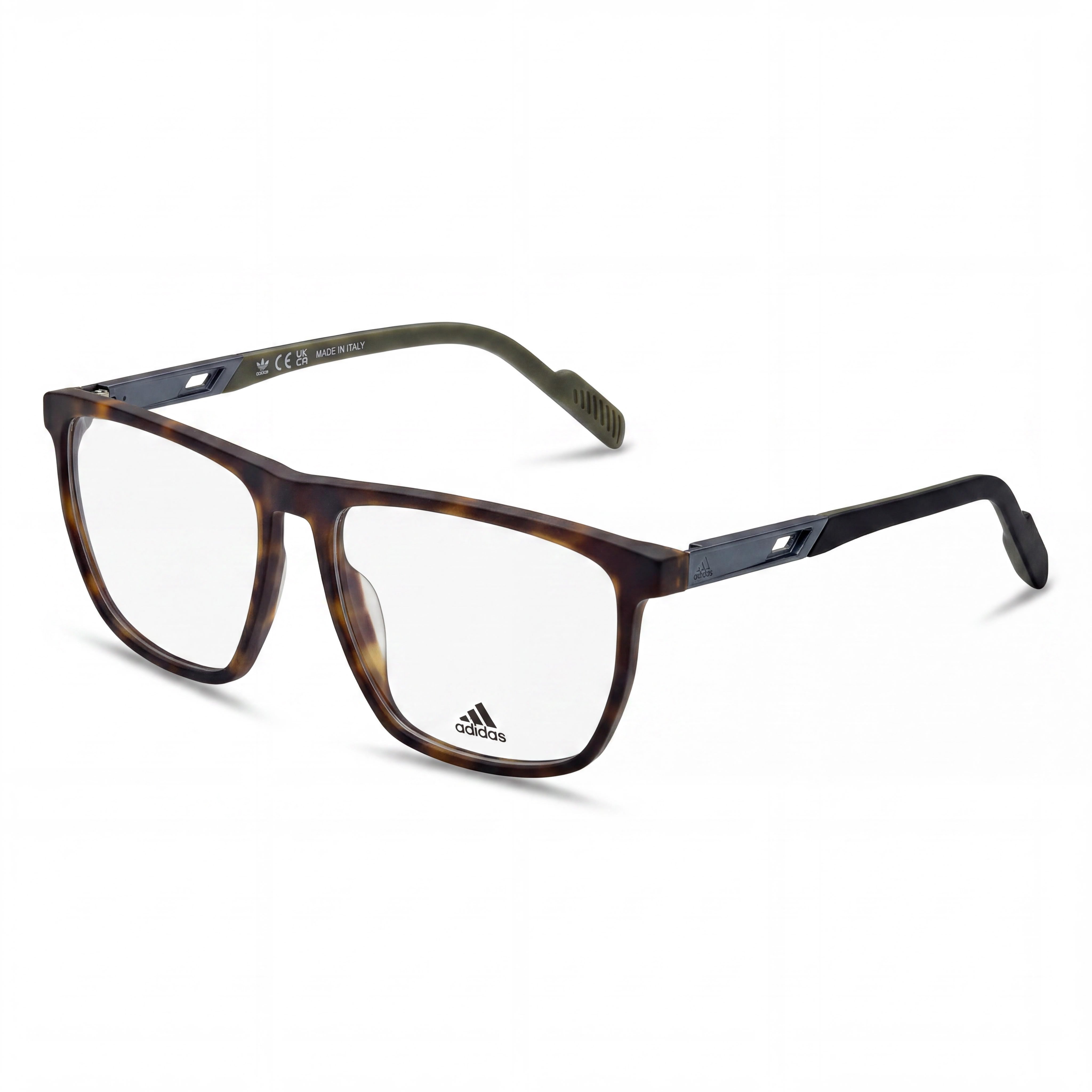 Adidas Modern Men's Dark Havana Plastic Eyeglasses Frame featuring Polarized Clear Lenses 56-15-145, Photo 1