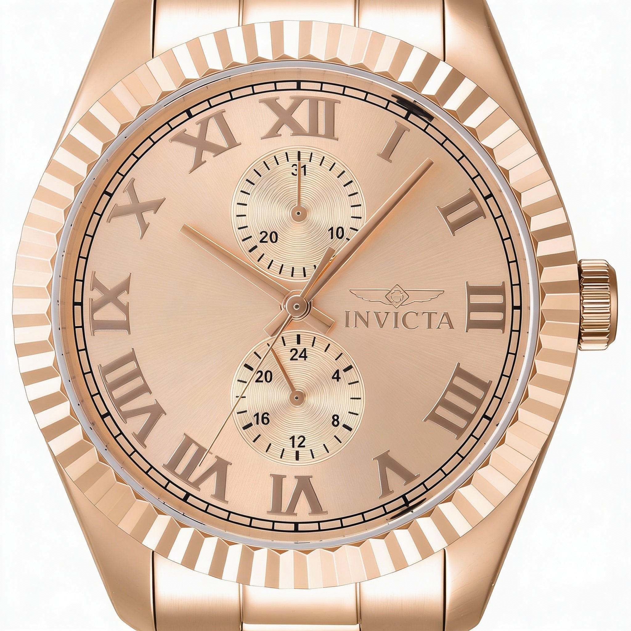 Invicta 47433 Specialty Unisex Chronograph Rose Gold Case Dial Stainless Steel Bracelet Watch 43mm, Photo 1