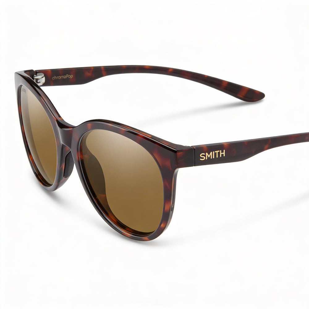 SMITH Bayside Unisex Tortoise Rilsan Clear Frame Sunglasses with Polarized ChromaPop Brown Lenses 54mm