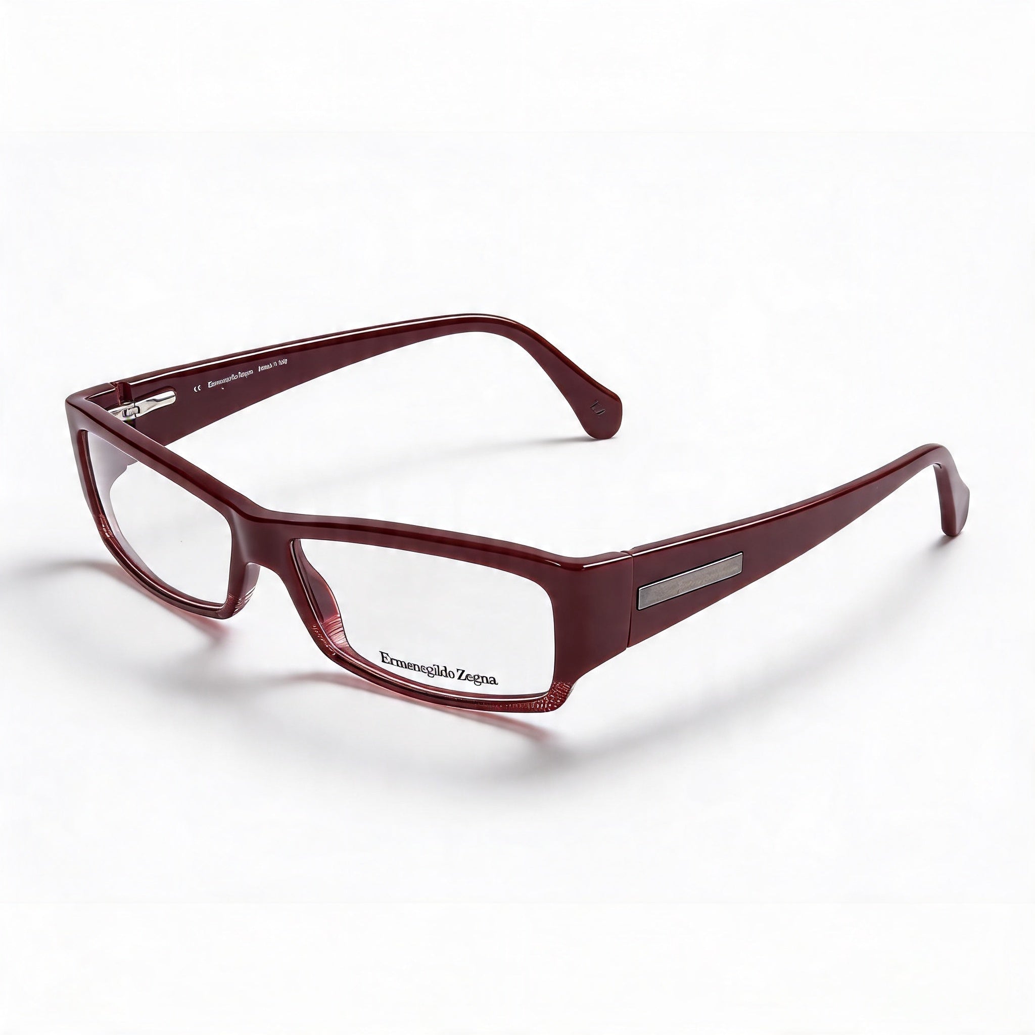 Ermenegildo Zegna Vz3536_09m8 Unisex Bordeaux Plastic Optical Frames 55mm Lens Width, 14mm Bridge, 135mm Temple, Photo 1
