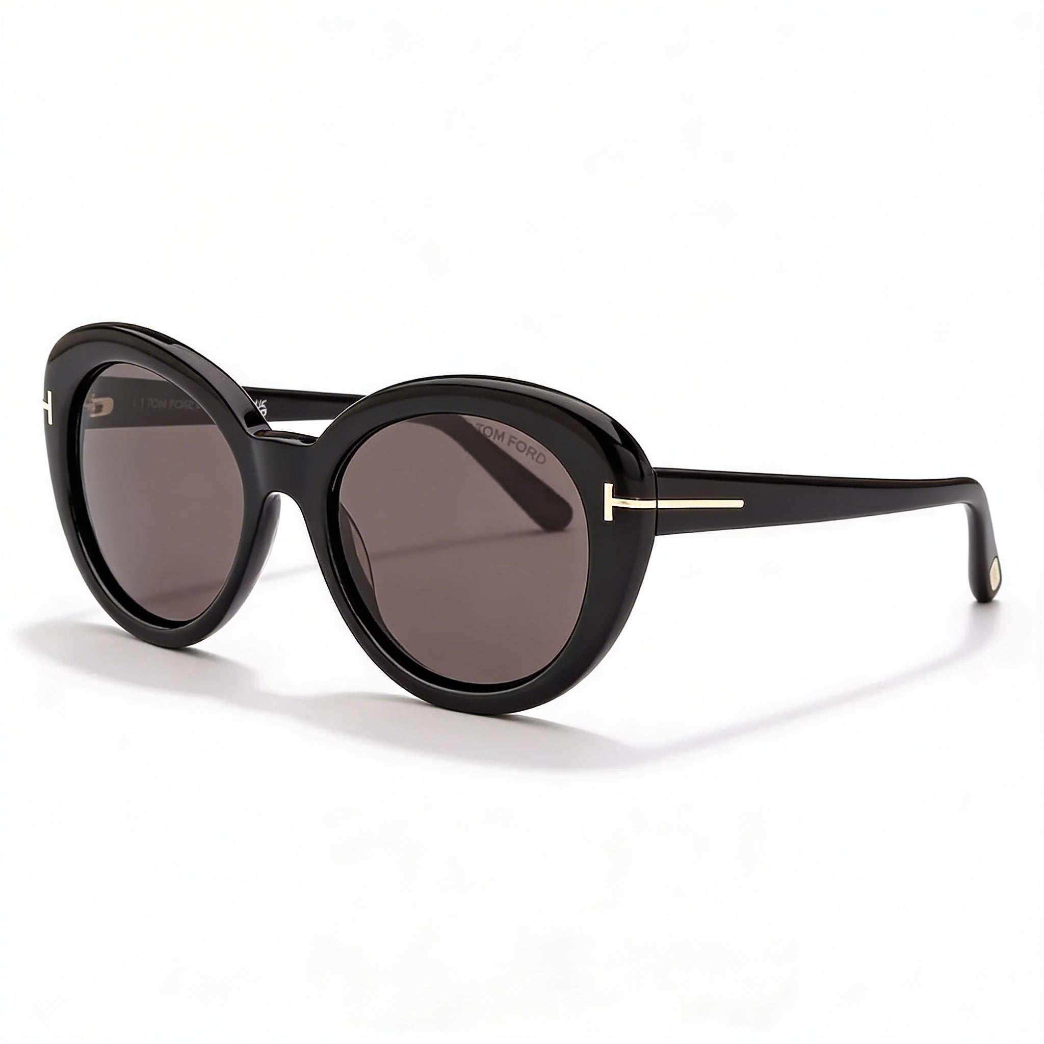 Tom Ford Classic Women's Pantographed Plastic Eyewear, Shiny Black, UV Protected, 55-19-140, Photo 1