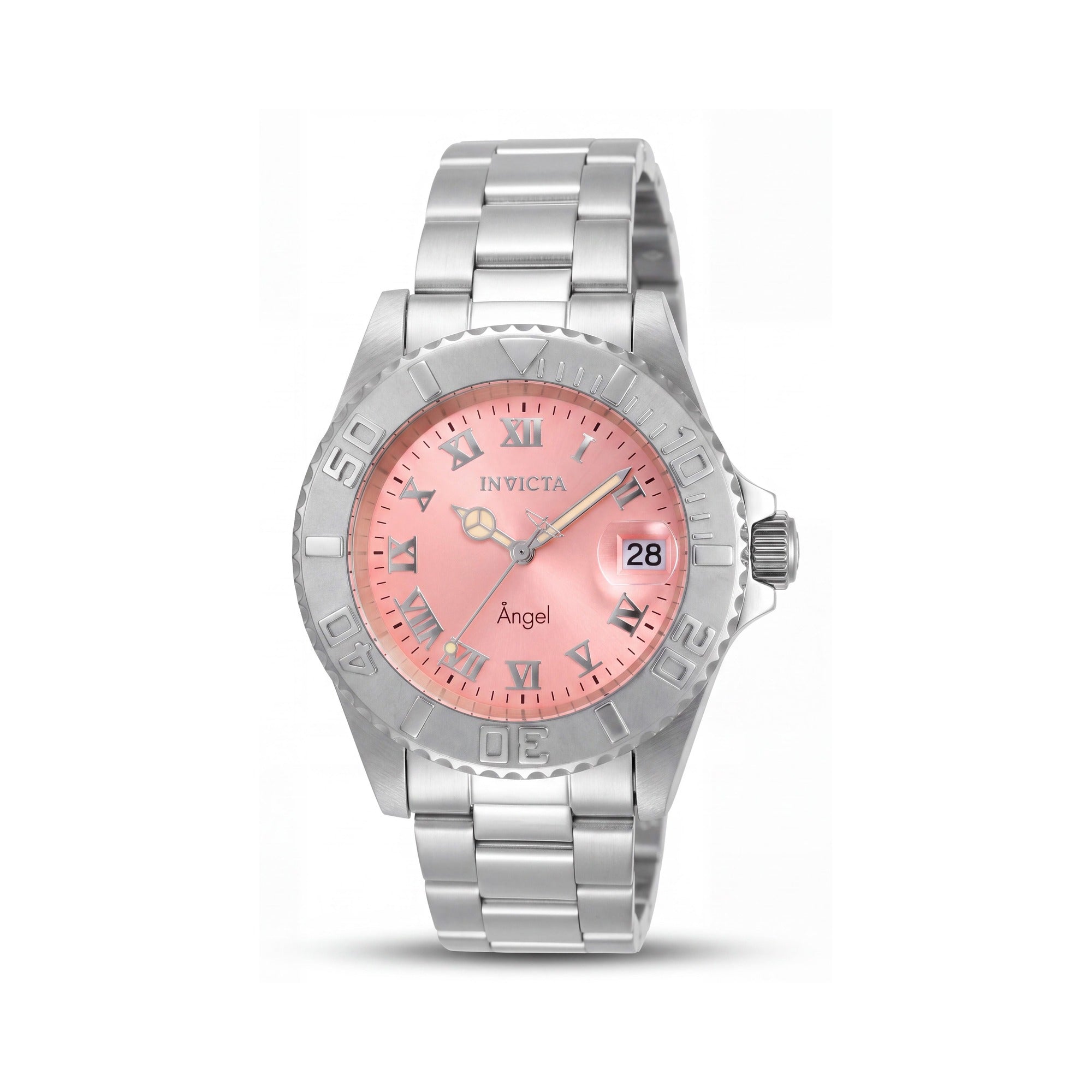 Reloj Invicta de mujer con brazalete de acero inoxidable, esfera rosa de 40 mm, cuarzo, resistente al agua 200 m, Photo 1