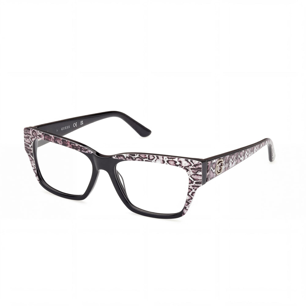 Gafas de plástico Marcolin Gu50126 para mujer, color negro brillante, monocolor, 53 mm