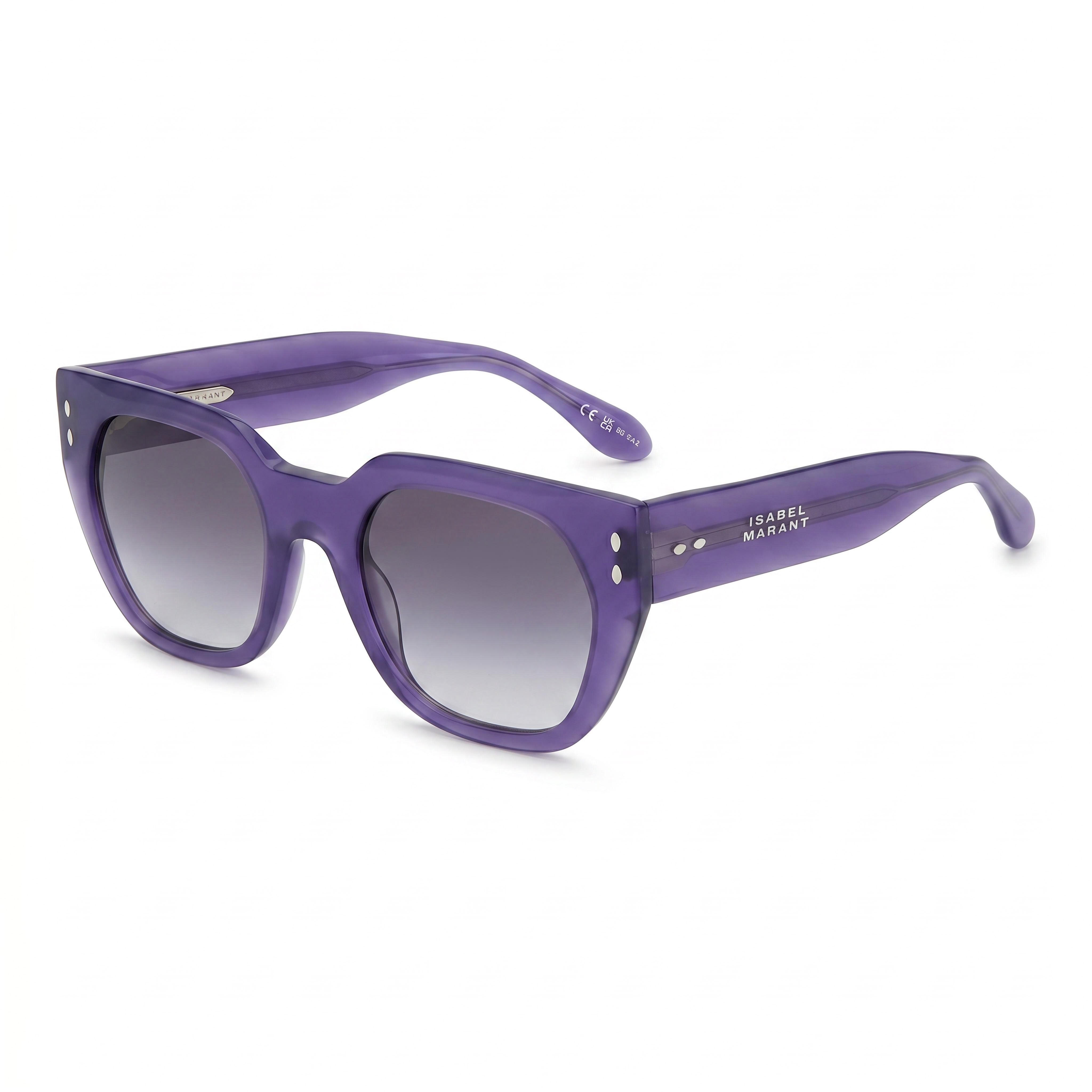 Isabel Marant Gafas de Sol de Acetato Modernas para Mujer Lilas Grises de Acetato con Lentes Sombreadas Gris Oscuro de 53 mm, Photo 1