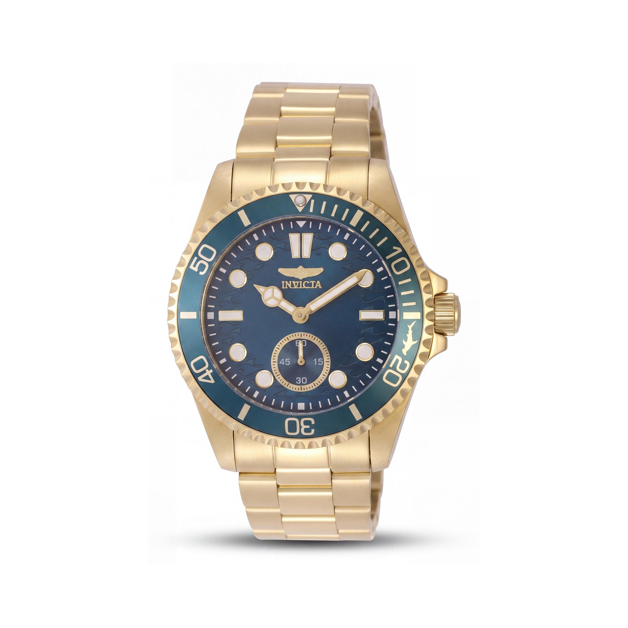 Invicta Pro Diver 49427 Reloj de cuarzo para hombre, 43 mm, esfera azul, brazalete de acero inoxidable, resistencia al agua de 10 ATM, Photo 1