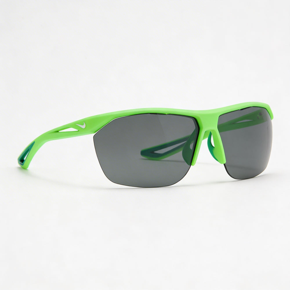 Nike Modern Unisex Sunglasses, Matte Volt Chrome Mirror Lenses, Alloy Steel Frame, 69mm Lens Width