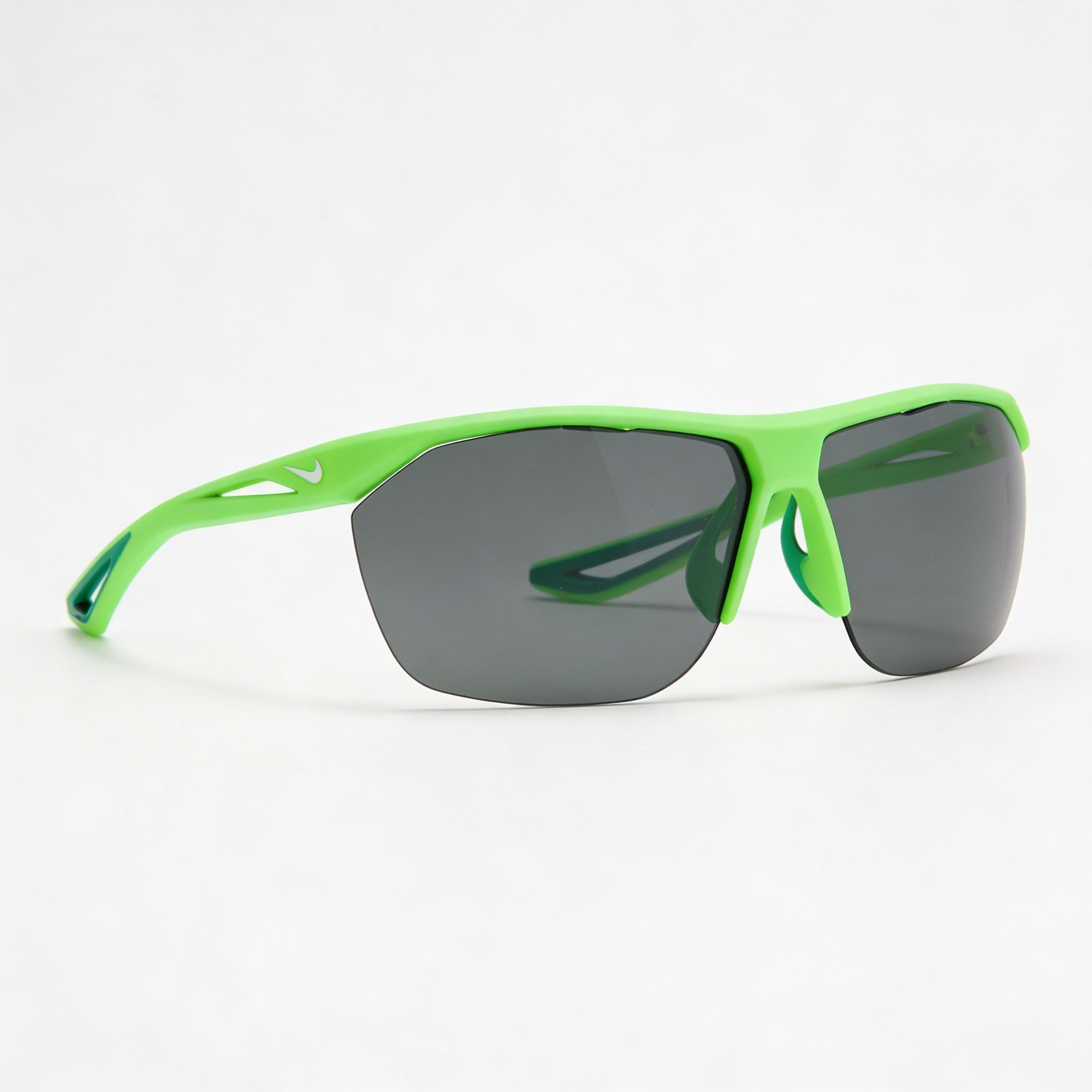 Nike Modern Unisex Sunglasses, Matte Volt Chrome Mirror Lenses, Alloy Steel Frame, 69mm Lens Width, Photo 2