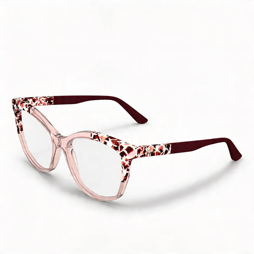 KARL LAGERFELD Kl6154 Women's Rose Marble Rose Color Acetate Frame Eyewear, Size 55-16-140mm