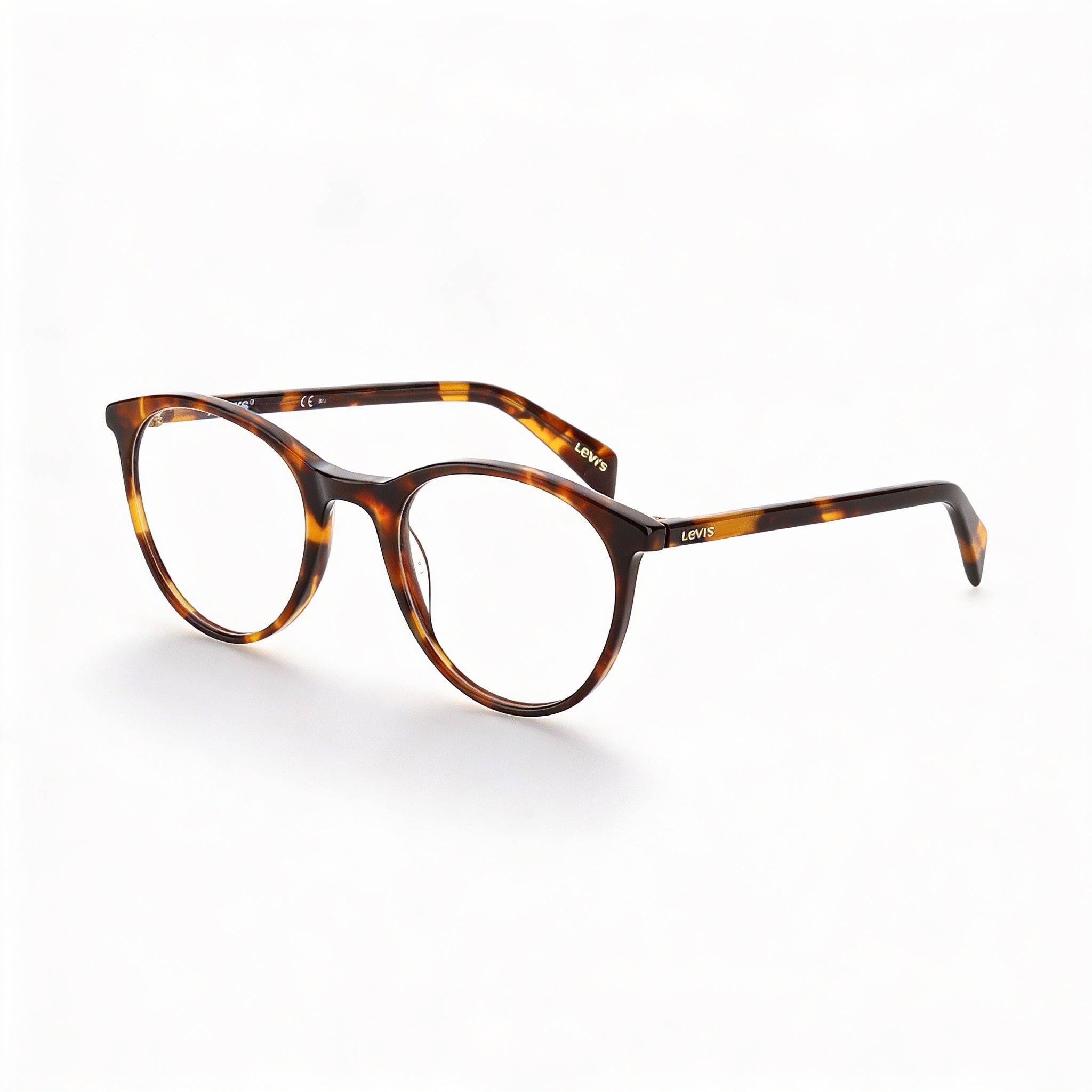 Gafas de vista Levi's Lv 1005 unisex estilo Panthos con montura de plástico color Habana, talla 50-22-145, Photo 1