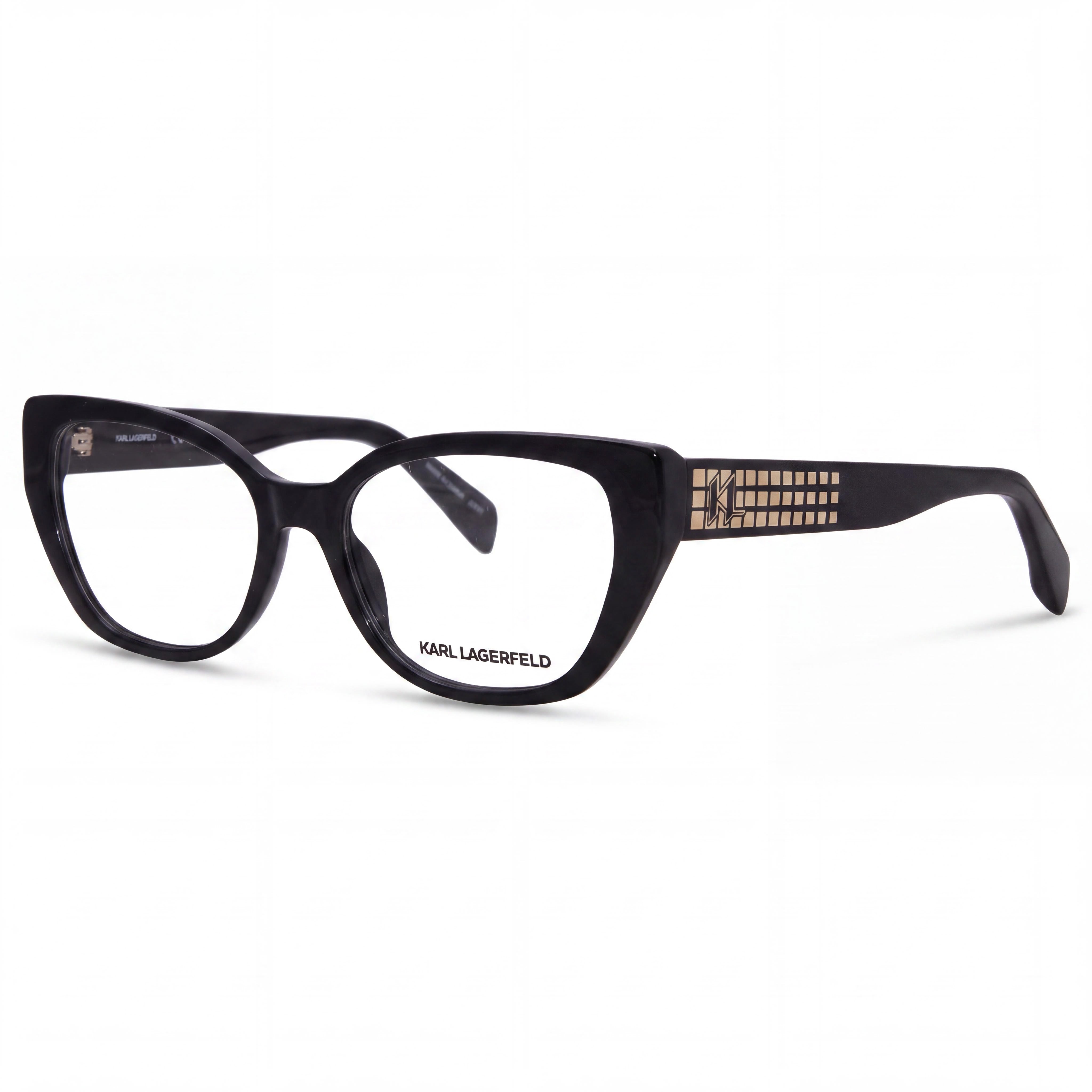 KARL LAGERFELD Modern Women's Sunglasses with Black Injected Frame and Non-Polarized Lenses 53mm, Photo 1