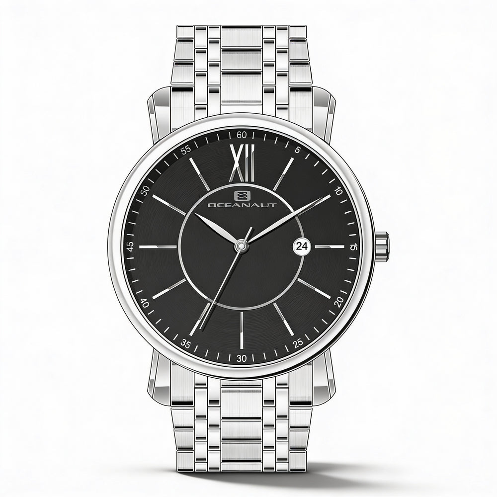 Oceanaut Men's bracelet Black Stainless Steel Quartz Water Resistant Scratch Resistant Watch