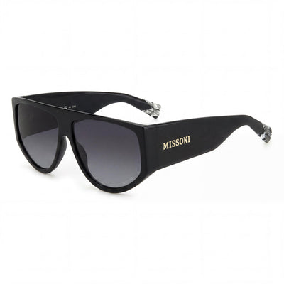 Missoni Seasonal Women's Square Acetate Black Grey UV Protected Sunglasses Dark Grey Shaded 61mm