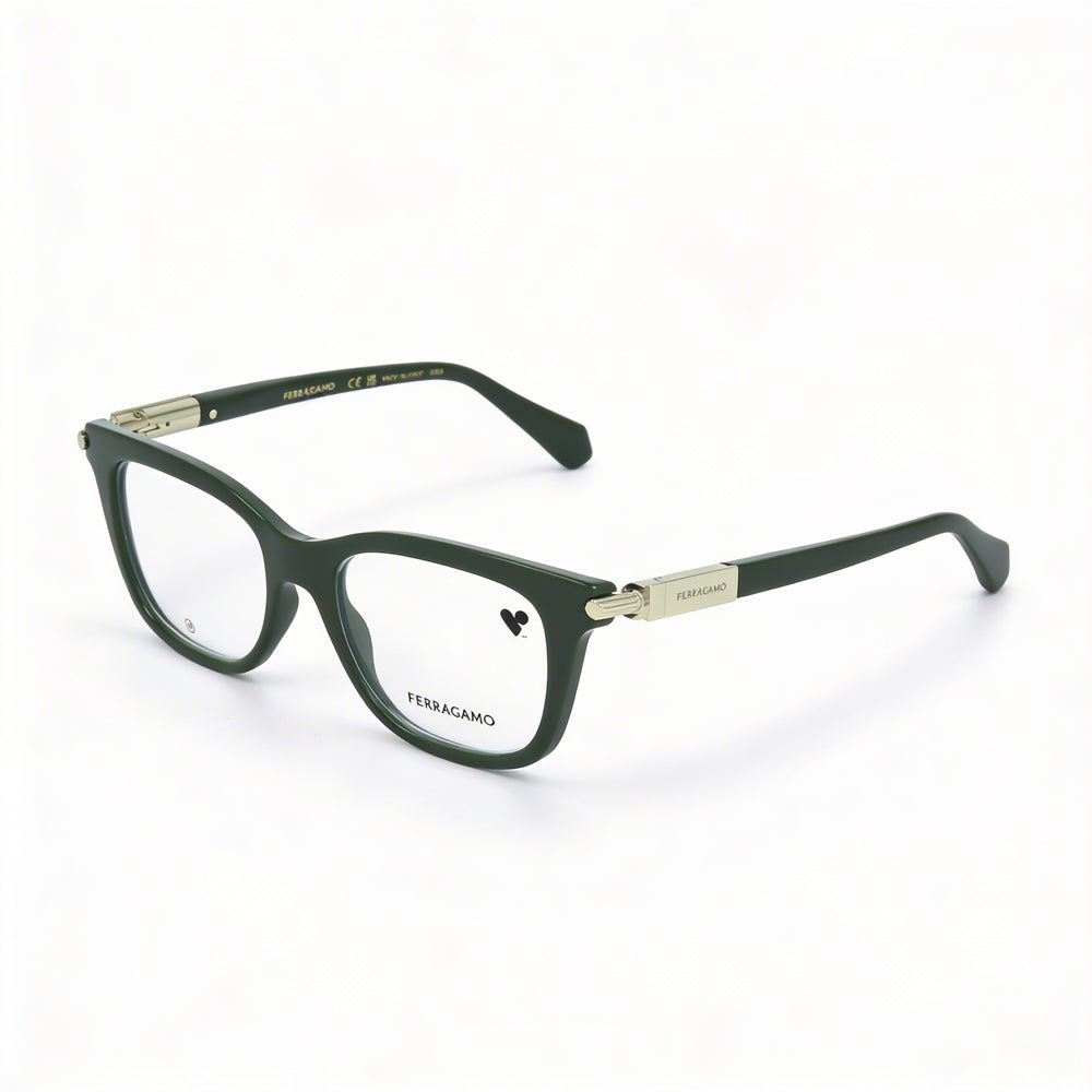 Gafas de sol Salvatore Ferragamo SF2973 para hombre con montura de acetato verde oscuro y lentes de policarbonato (ancho de lente de 50 mm)