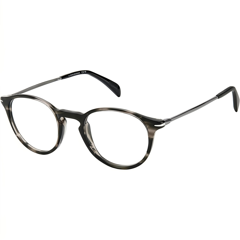 David Beckham Db 1049 Eyeglasses featuring a Grey Horn Plastic Frame with a 48mm Lens Width for Unisex