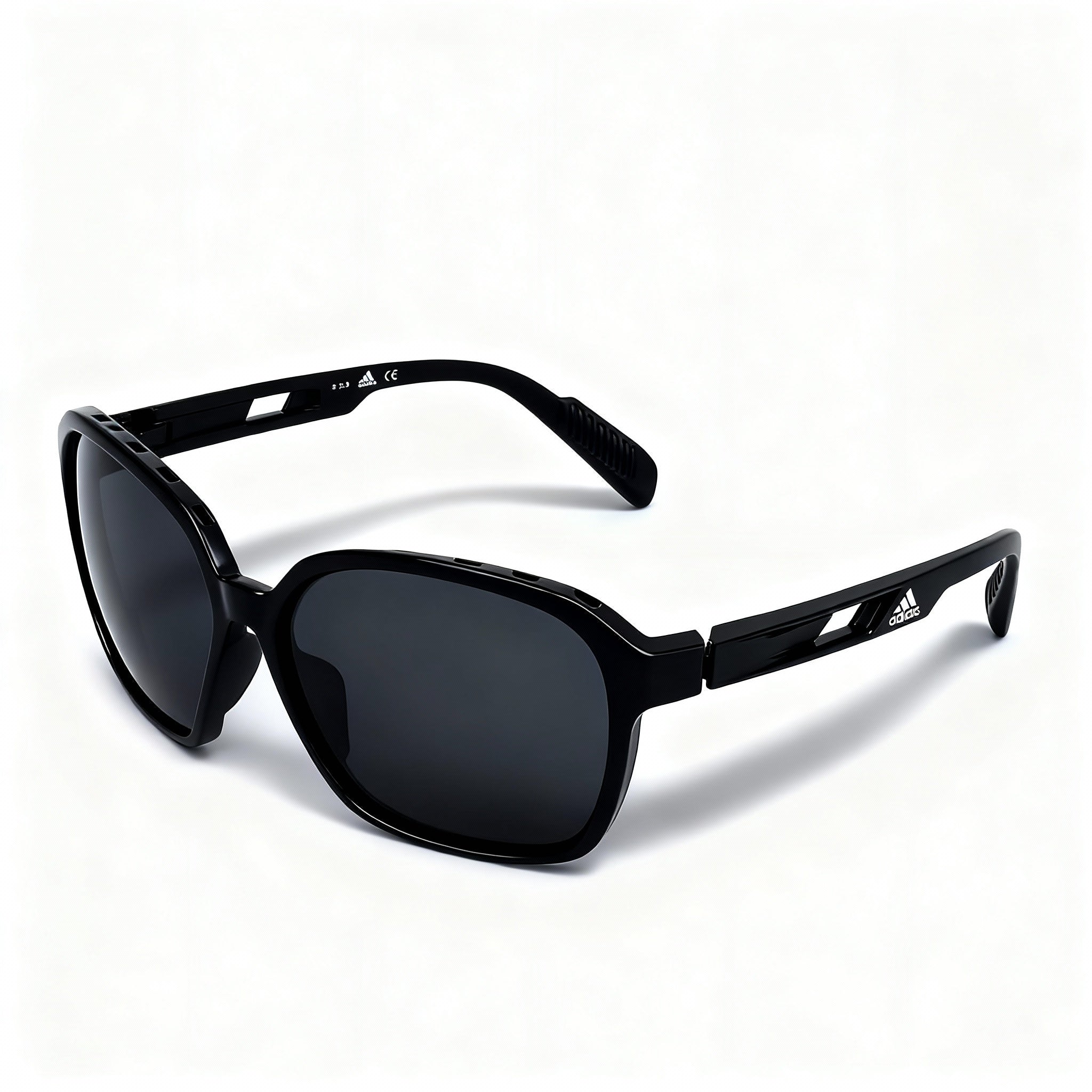 Adidas Sp0013 Women's Shiny Black Plastic Grey Gradient Polycarbonate Non-Polarized Sunglasses 62mm