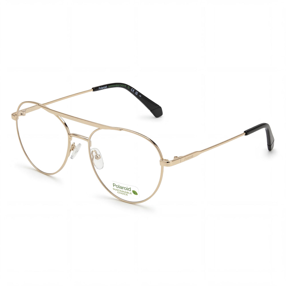 Gafas de sol Polaroid modernas para mujer, montura de acetato dorado, lentes doradas, no polarizadas, ancho de lente de 55 mm