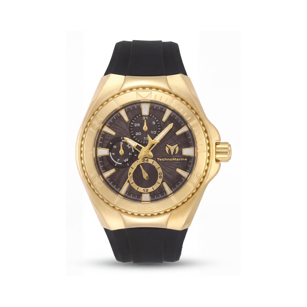 Reloj cronógrafo para mujer TechnoMarine Cruise California TM-124023, oro negro, 3 correas de silicona intercambiables, 40mm, Photo 1