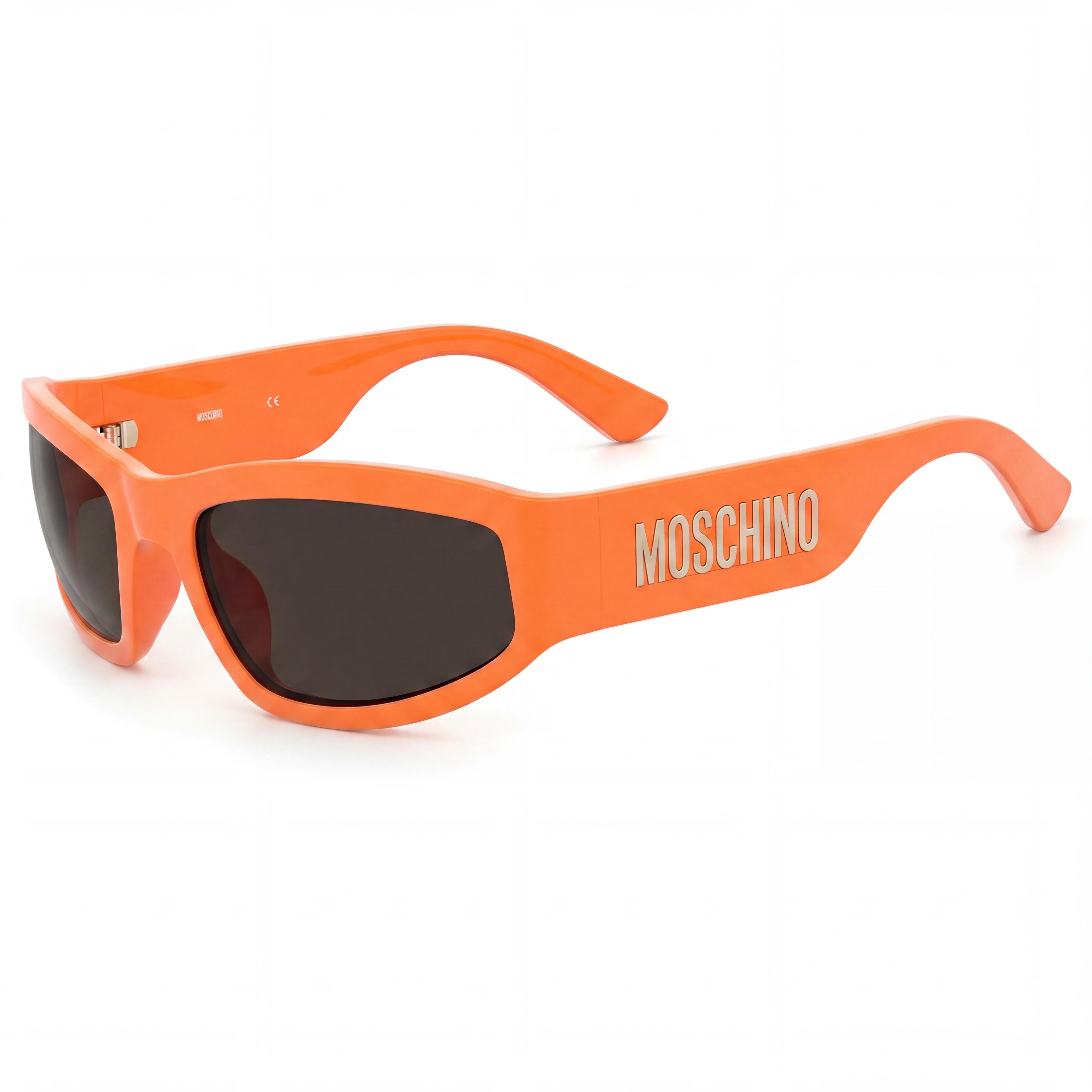 Gafas de sol Moschino Classic para hombre, naranjas y marrones, de poliamida con 100% protección UV, lentes de 60 mm, Photo 1