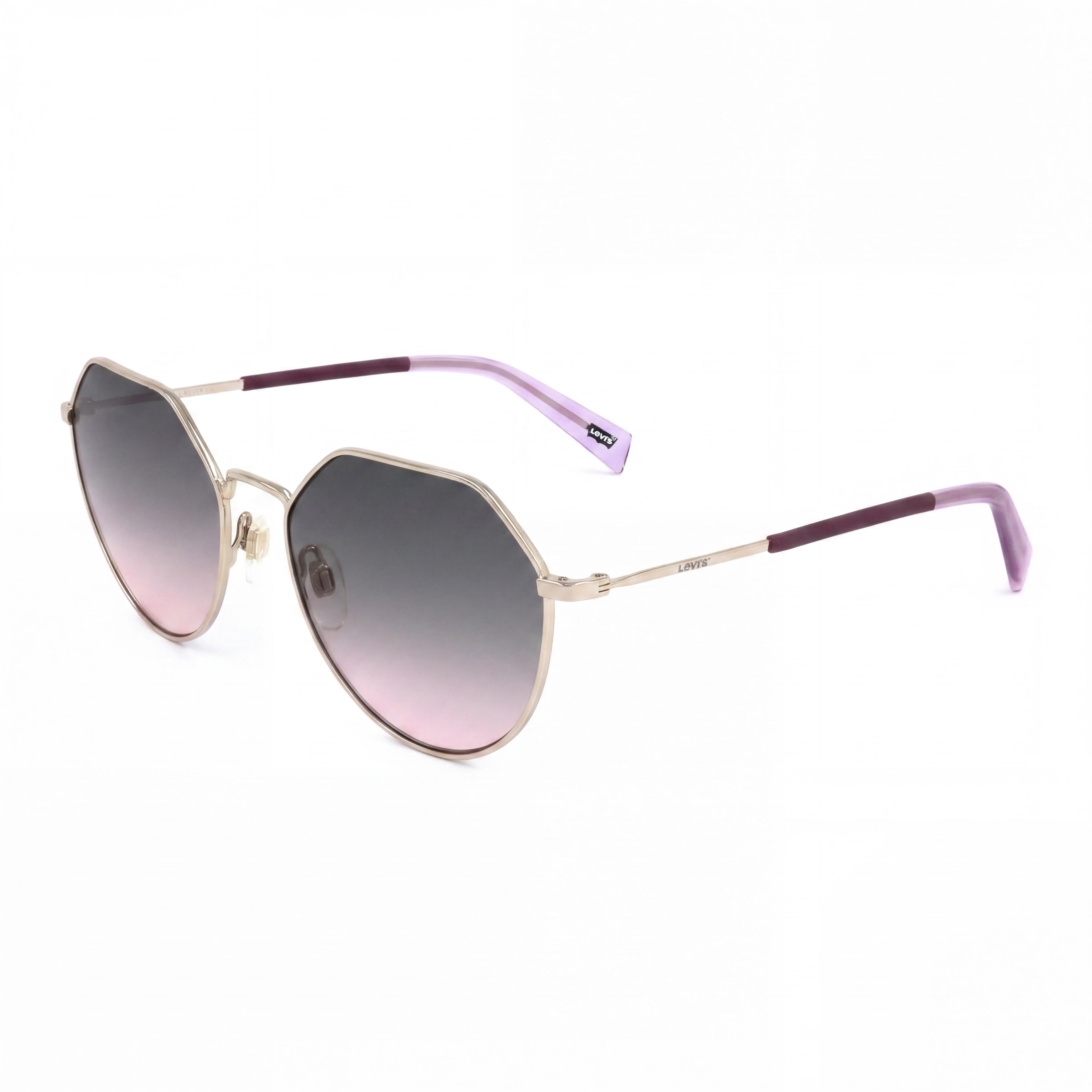 Gafas de sol unisex Levi's LV 1020/S de acero inoxidable con montura amarilla/verde y lentes doradas de 57 mm con protección UV, Photo 1