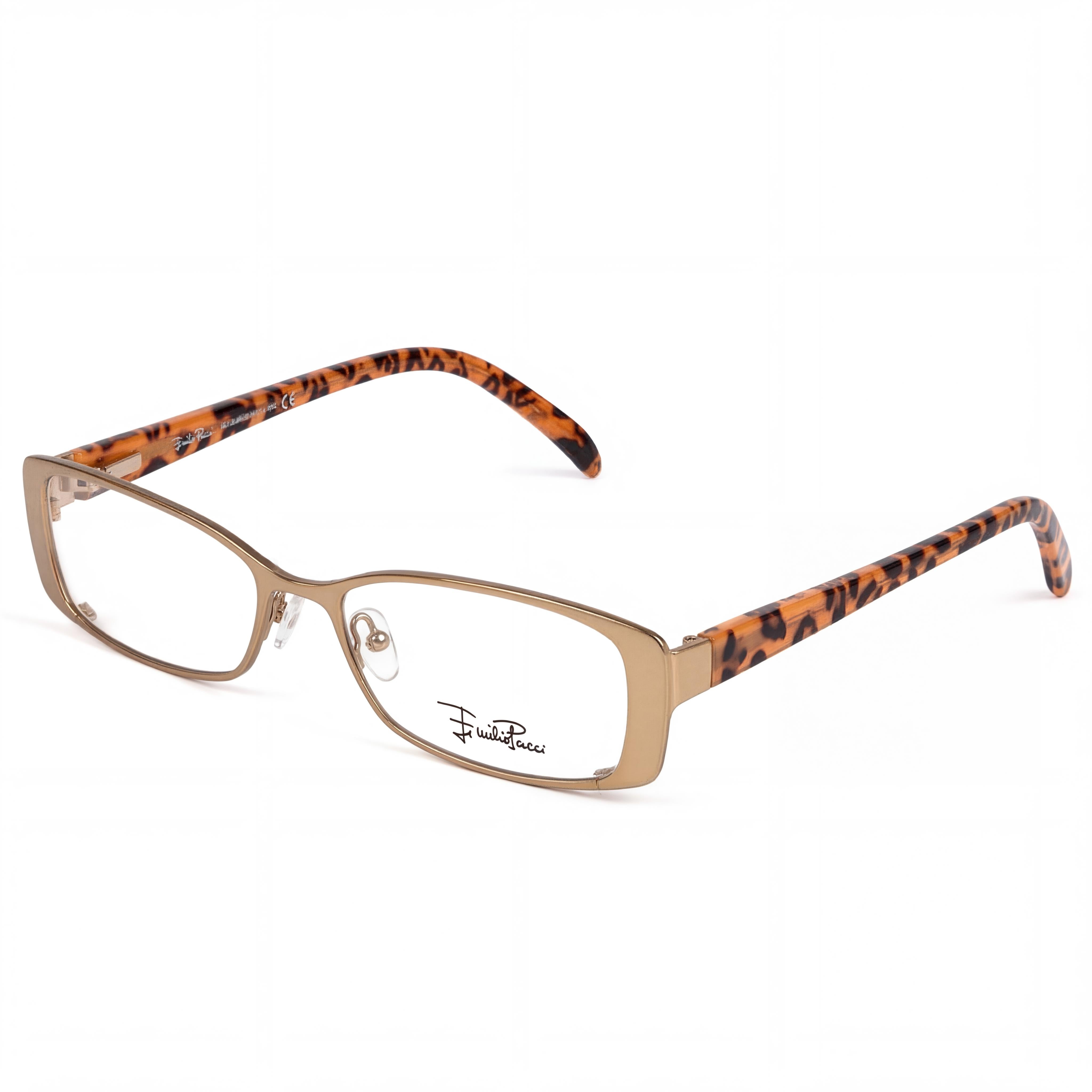Emilio Pucci Model 2140_207 Unisex Eyewear featuring a Chestnut Brown Plastic Frame, 50mm Lens Width, Photo 1