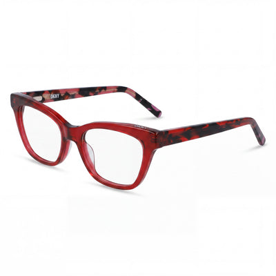 Gafas de sol unisex DKNY Dk5053, montura de acetato rojo cristal, lentes de policarbonato no polarizadas, 51 mm