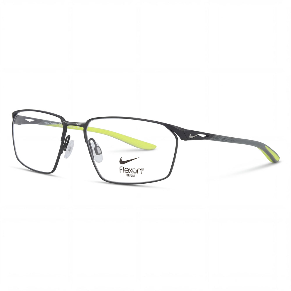 Gafas Nike 4311 Unisex con montura de aleación de acero, color negro satinado Volt, lente de 56 mm, puente de 16 mm, patilla de 140 mm