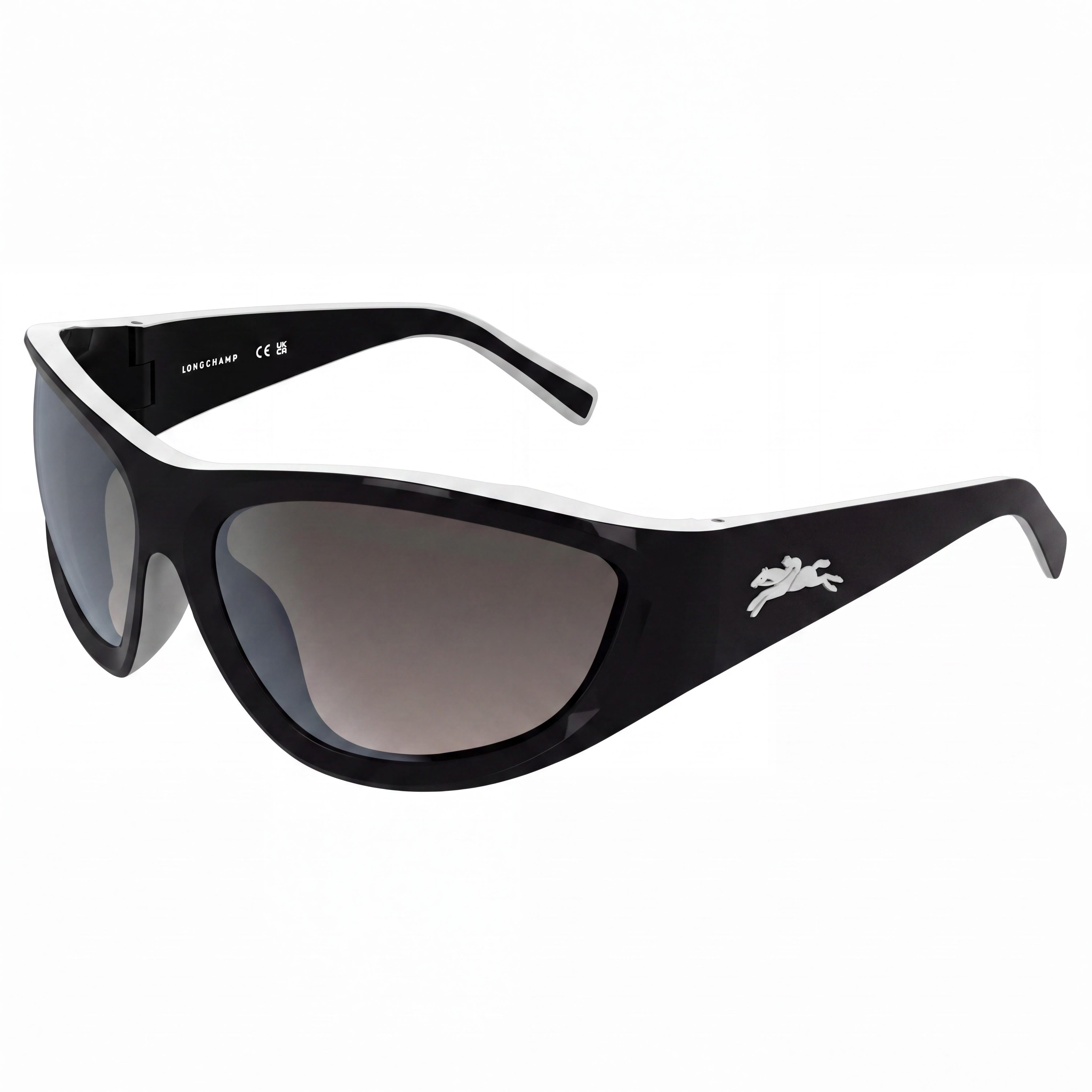 Longchamp Classic Women's Acetate Frame Black Gradient Grey Mirror Lenses UV 400 Eyewear 66-17-115, Photo 1