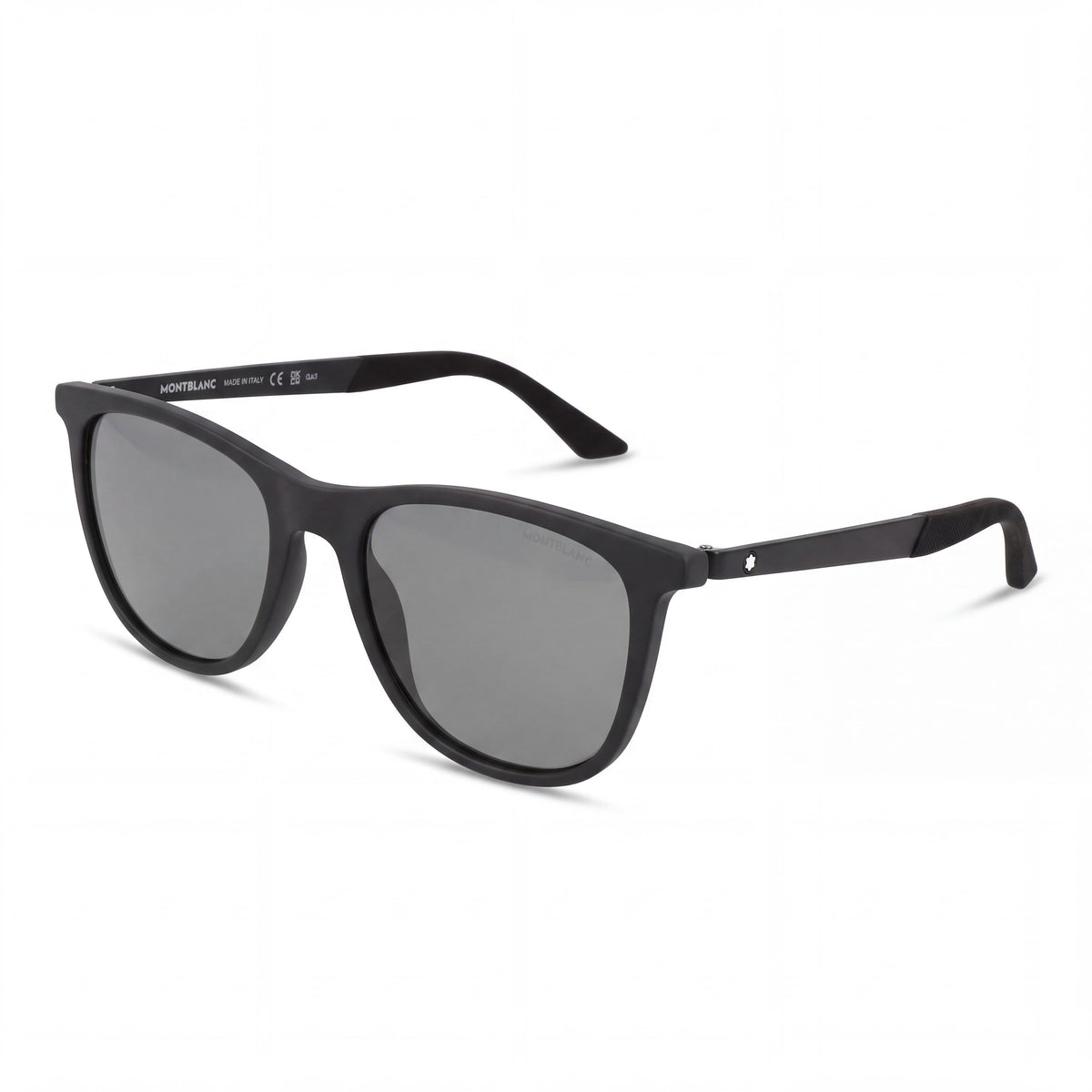 MONTBLANC Mb0330s Women's Black Smoke Plastic Square/Rectangle Sunglasses, 56-17-150mm, Photo 1
