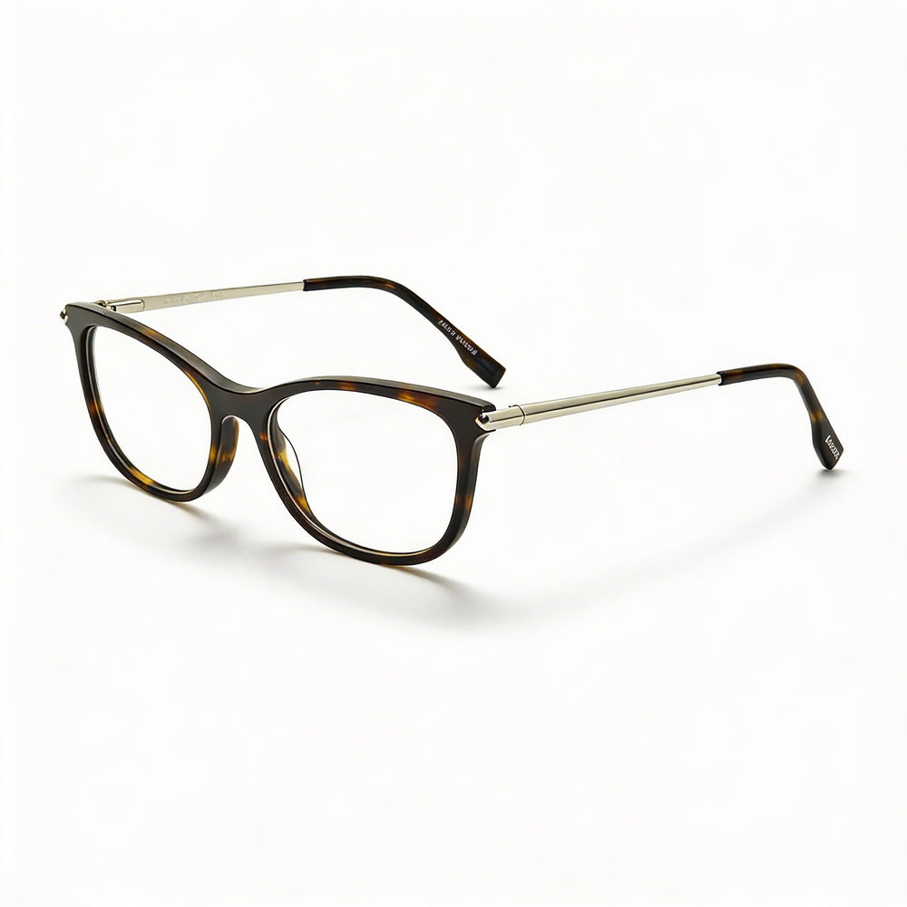 Lacoste Modern L2863 Women's Prescription Ready Eyeglasses with Havana Acetate Frame and Clear Demo Lenses 53mm