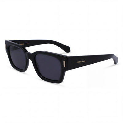 Salvatore Ferragamo SF2010S Men's Black Acetate Frame UV 400 Protection Polycarbonate Lens Sunglasses 52mm
