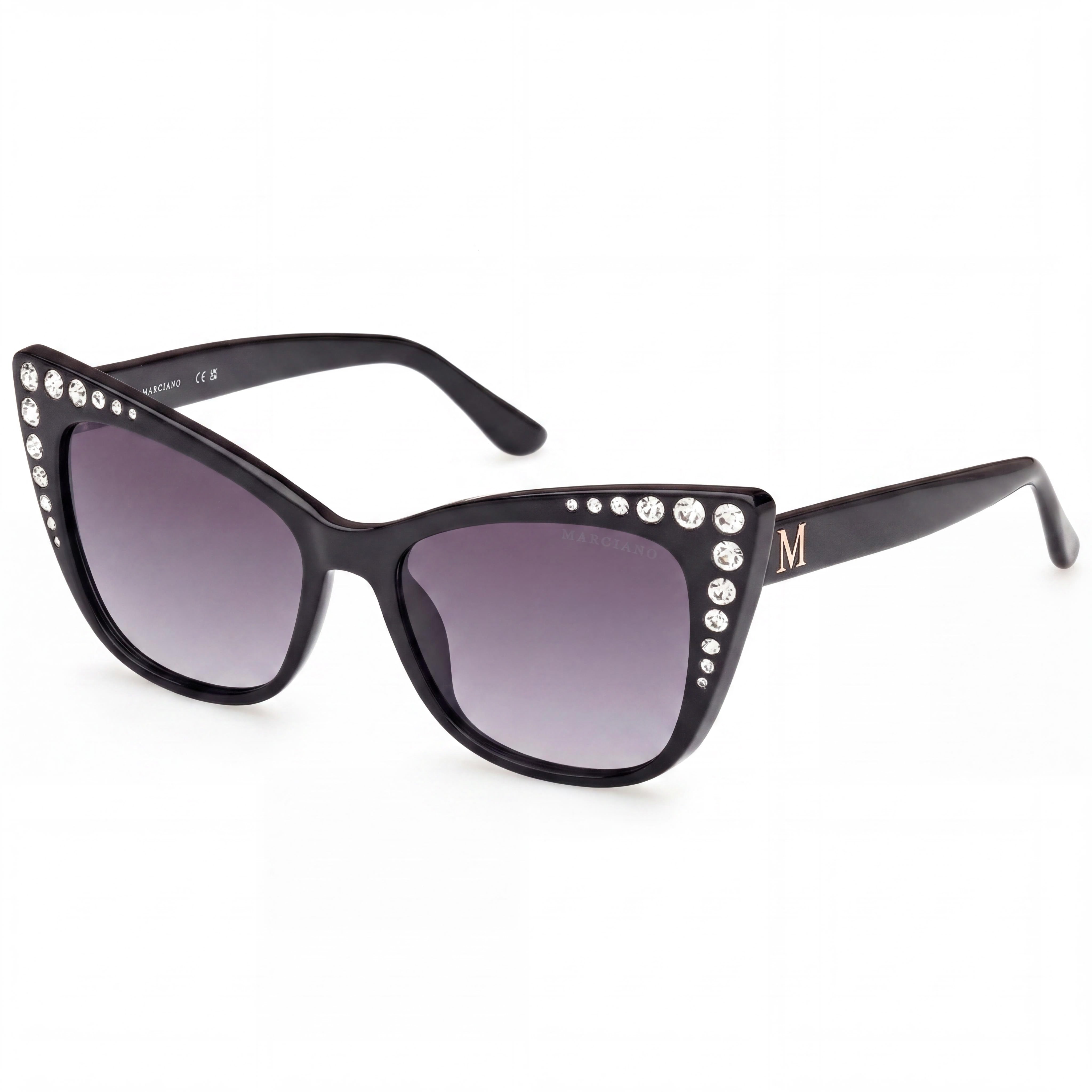 Guess by Marciano Gm00000 Women's Injected Frame Shiny Black, Black Lens, Non-Polarized Eyewear 54mm, Photo 1