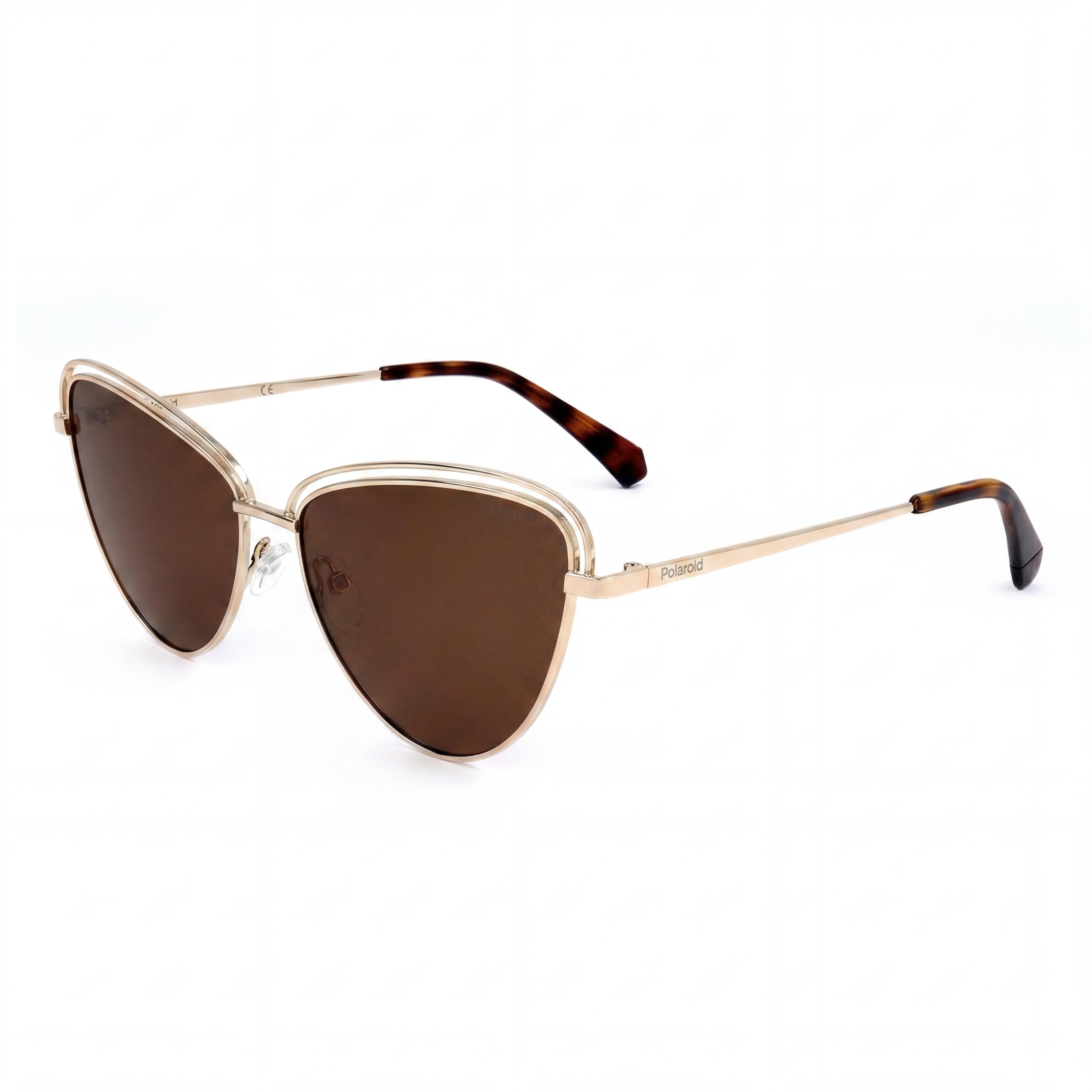 Gafas de sol Polaroid Classic para hombre con montura de acero de aleación dorada y lentes de policarbonato no polarizado con protección UV de 57 mm, Photo 1