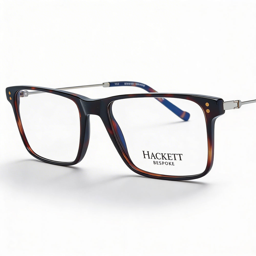 Hackett Men's Casual Multicoloured Acetate Frame Eyewear with Clear Glass Lenses 53mm