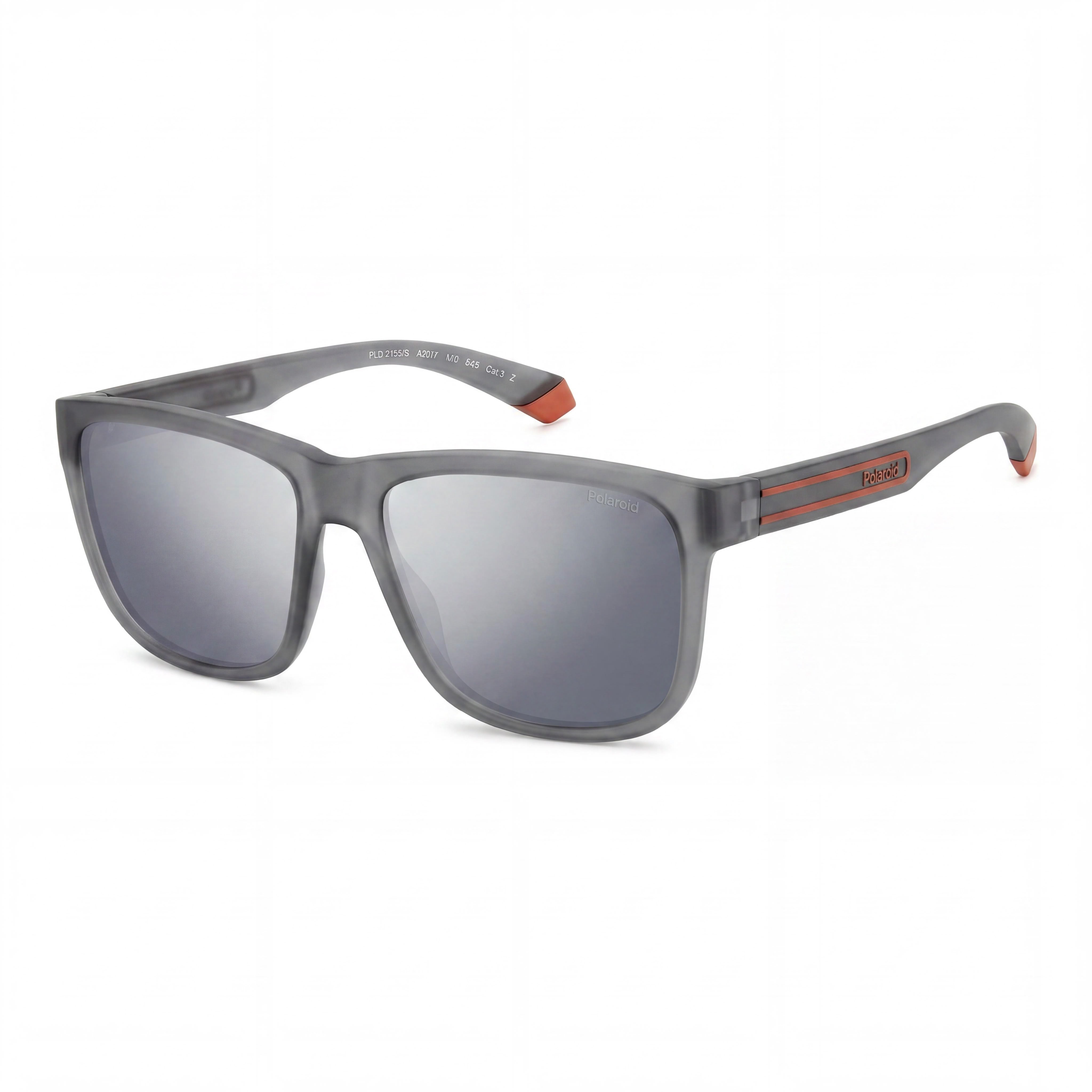 Gafas de sol polarizadas Polaroid para mujer, modelo Modern, color gris mate, de policarbonato, con cristales grises efecto espejo, 57 mm, Photo 1