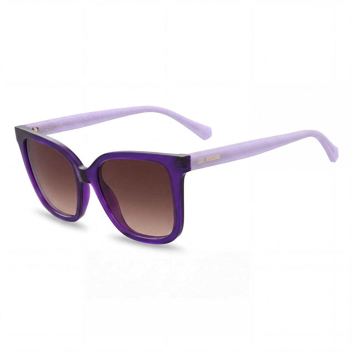 Love Moschino Mol077/S Women's Sunglasses, Purple Cellulose Prop. Inj. Frame, Brown Shaded Lenses, 53-18-140, Photo 1