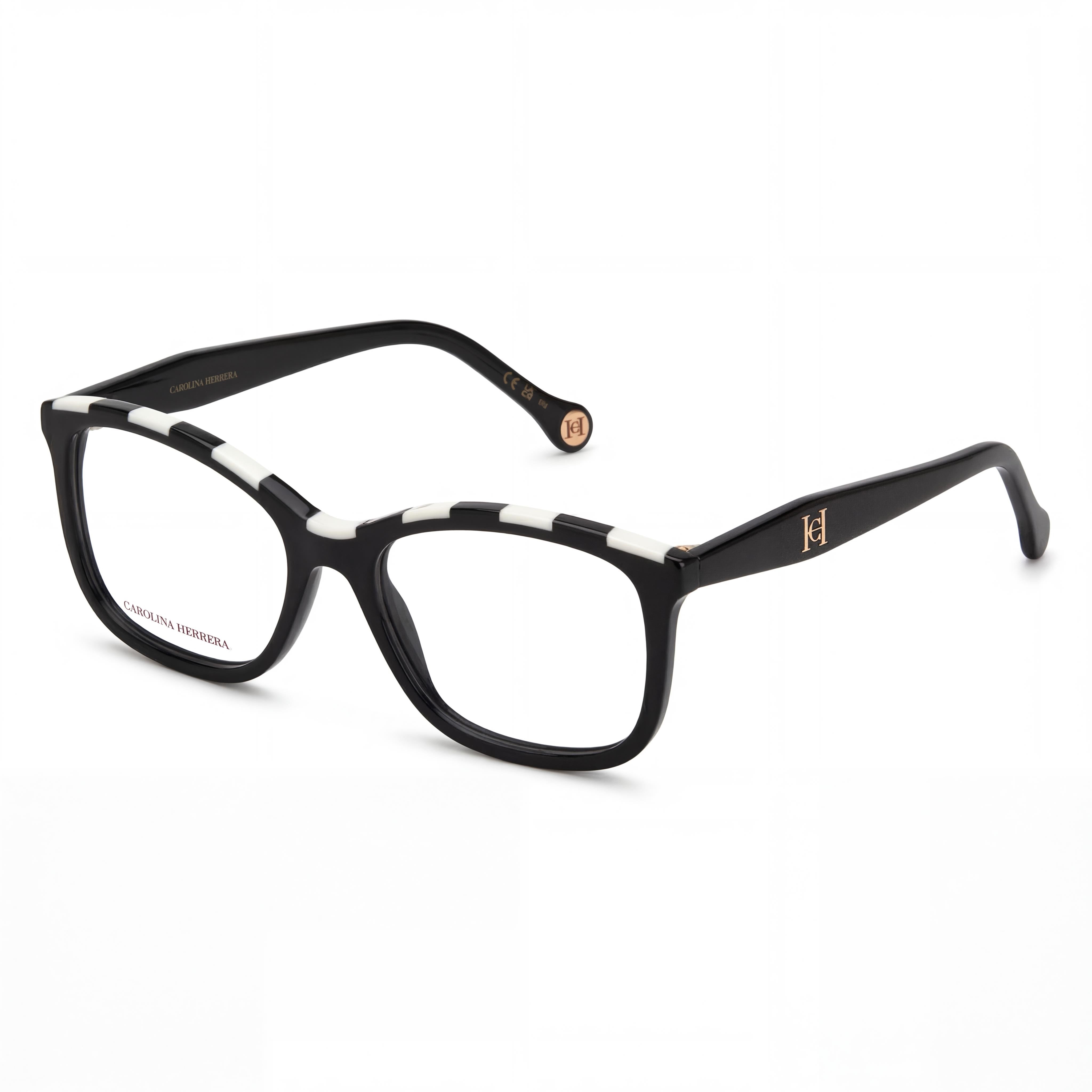 Carolina Herrera Women's Her 0147 Modern Black White Acetate Eyeglasses 54mm, Photo 1