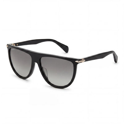 rag & bone Rnb1056s Women's Black Plastic Frame Grey Shaded UV Protection Sunglasses 57-14-140