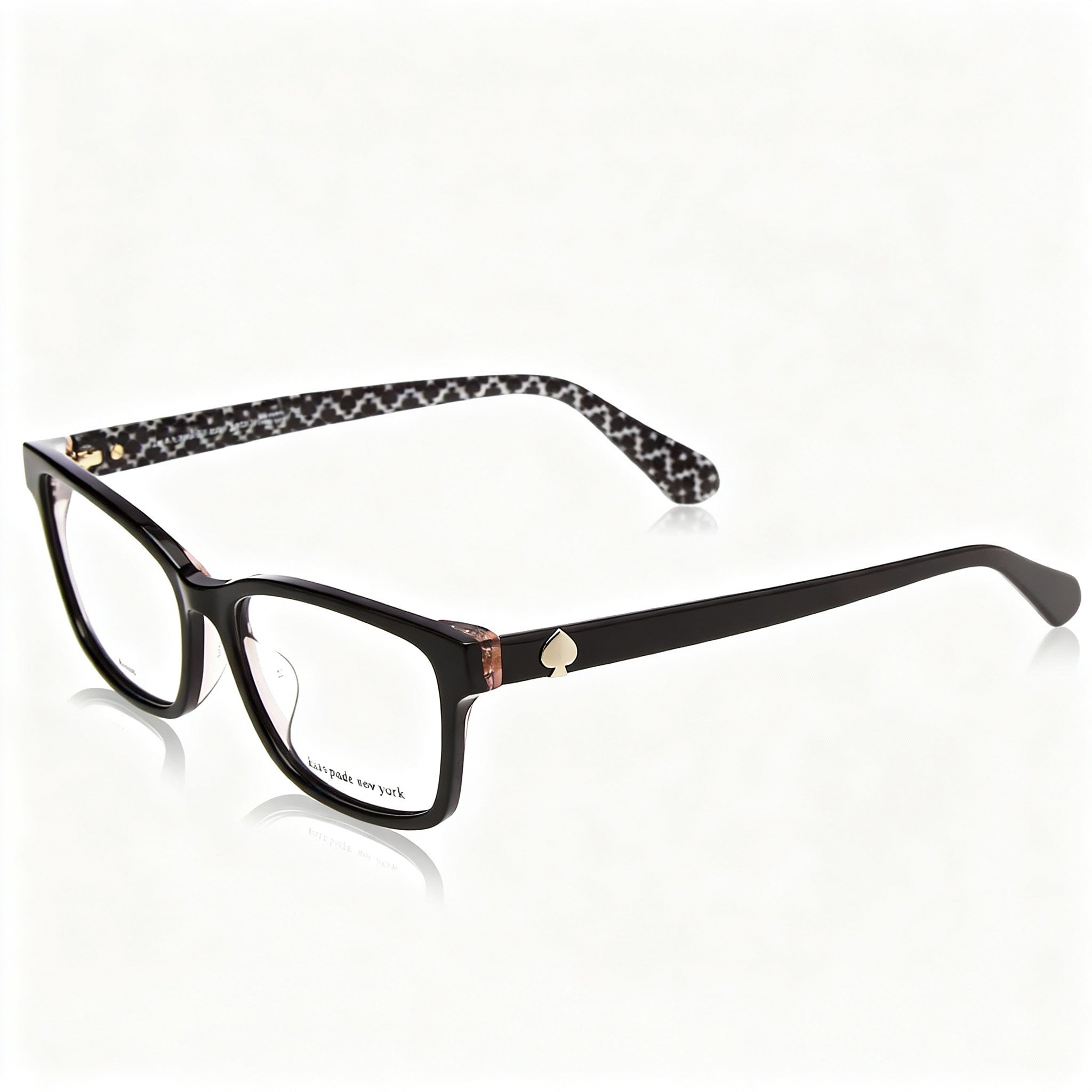 kate spade new york Cariane/F Women's Acetate Black Pink Sunglasses with Polycarbonate Lenses 55mm