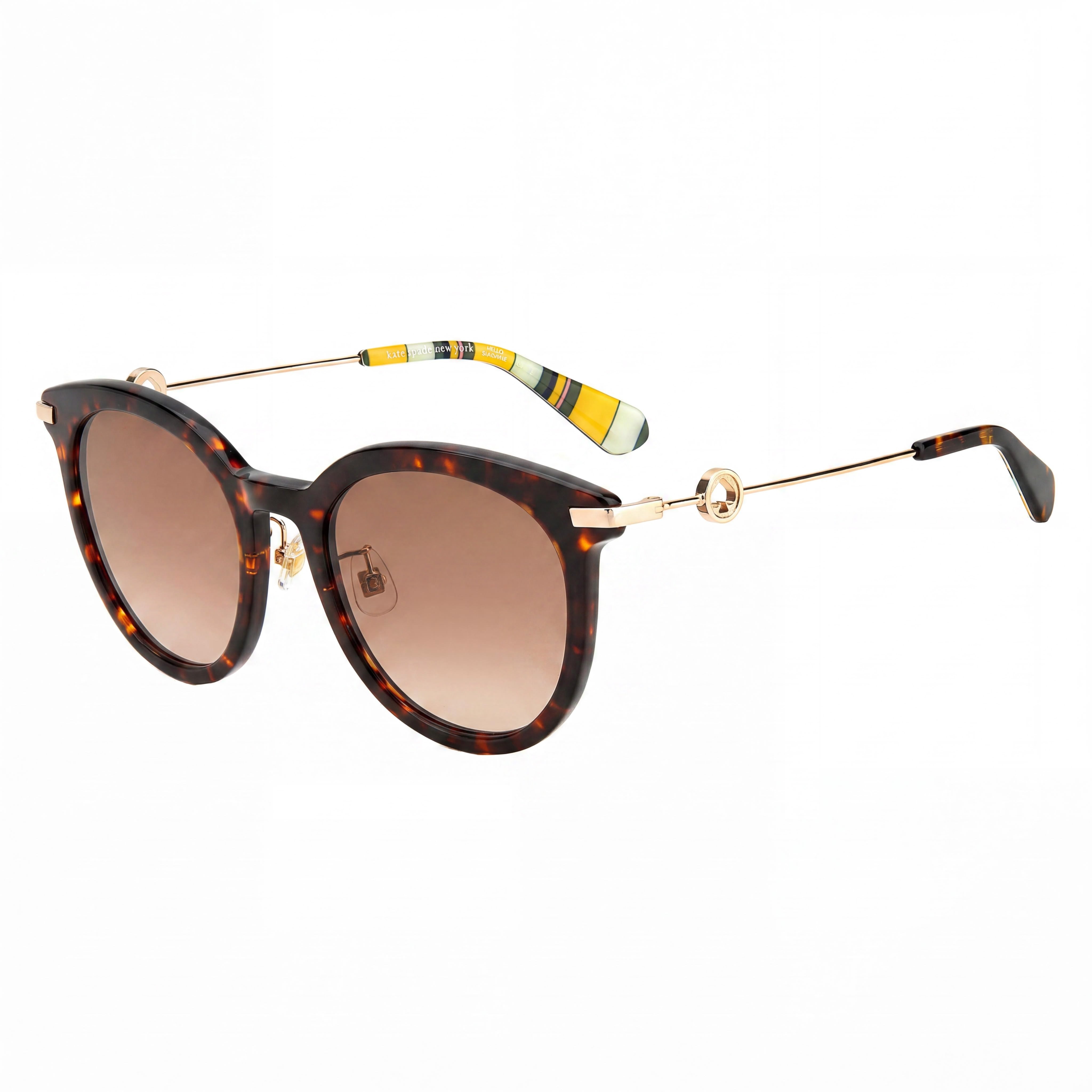 Kate Spade New York Women's Keesey/G/S Acetate Panthos UV Protection Sunglasses, Havana, Brown Gradient, 53mm, Photo 1
