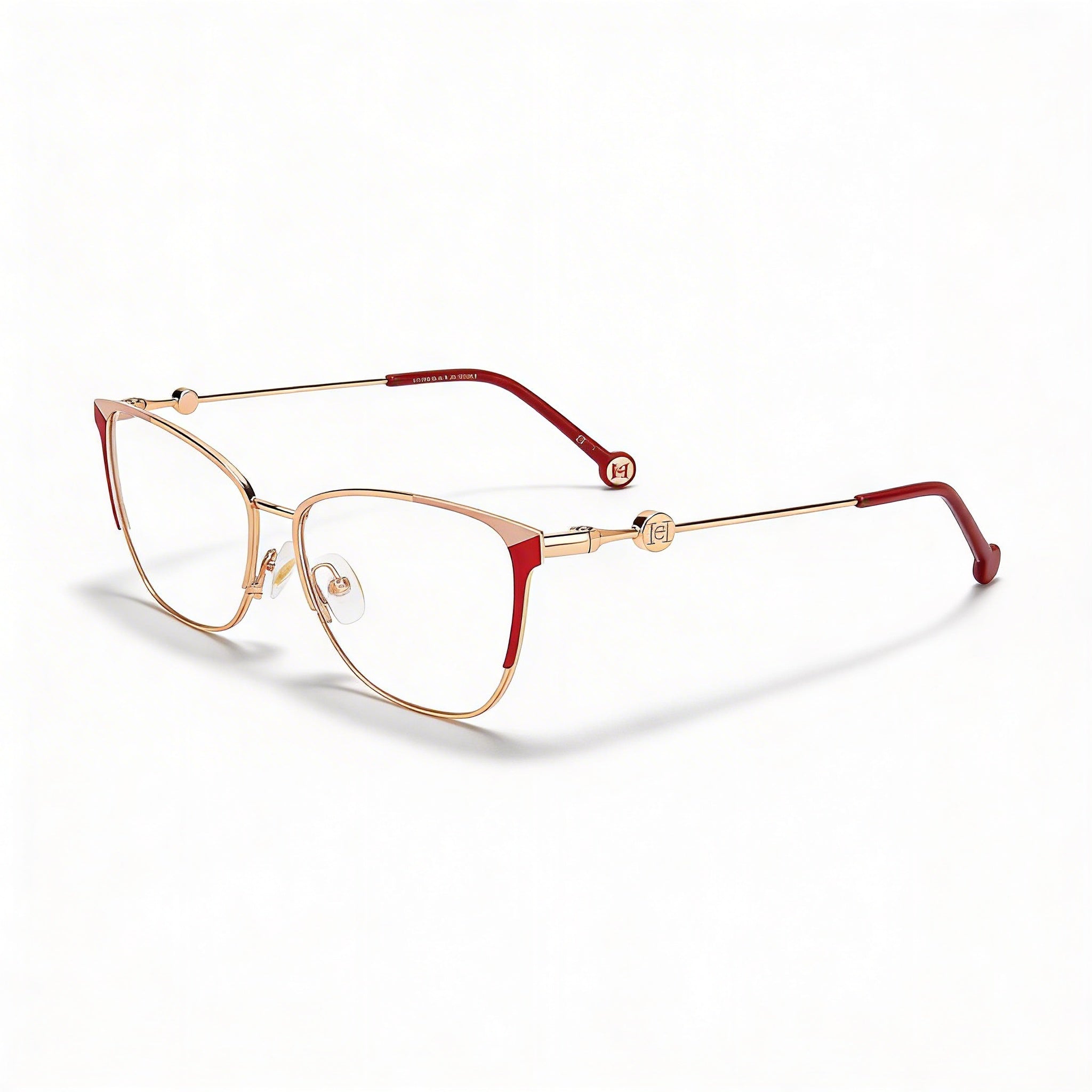 Gafas de Sol de Acero y Aleación de Cobre Rojo Rosáceo Modernas para Mujer Carolina Herrera con Montura de 57 mm de Ancho de Lente, Photo 1