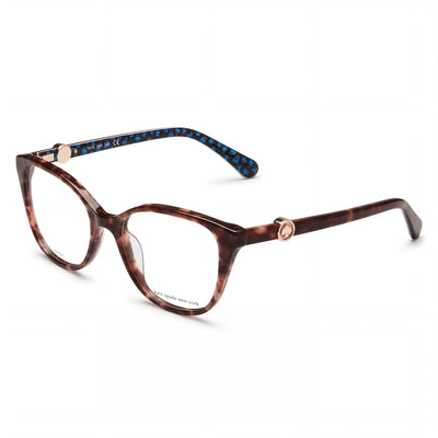 kate spade new york Gafas Unisex Modernas con Montura de Plástico Ruthenium Mate Lente de 52 mm, Puente de 18 mm, Patilla de 140 mm con Lentes de Demostración