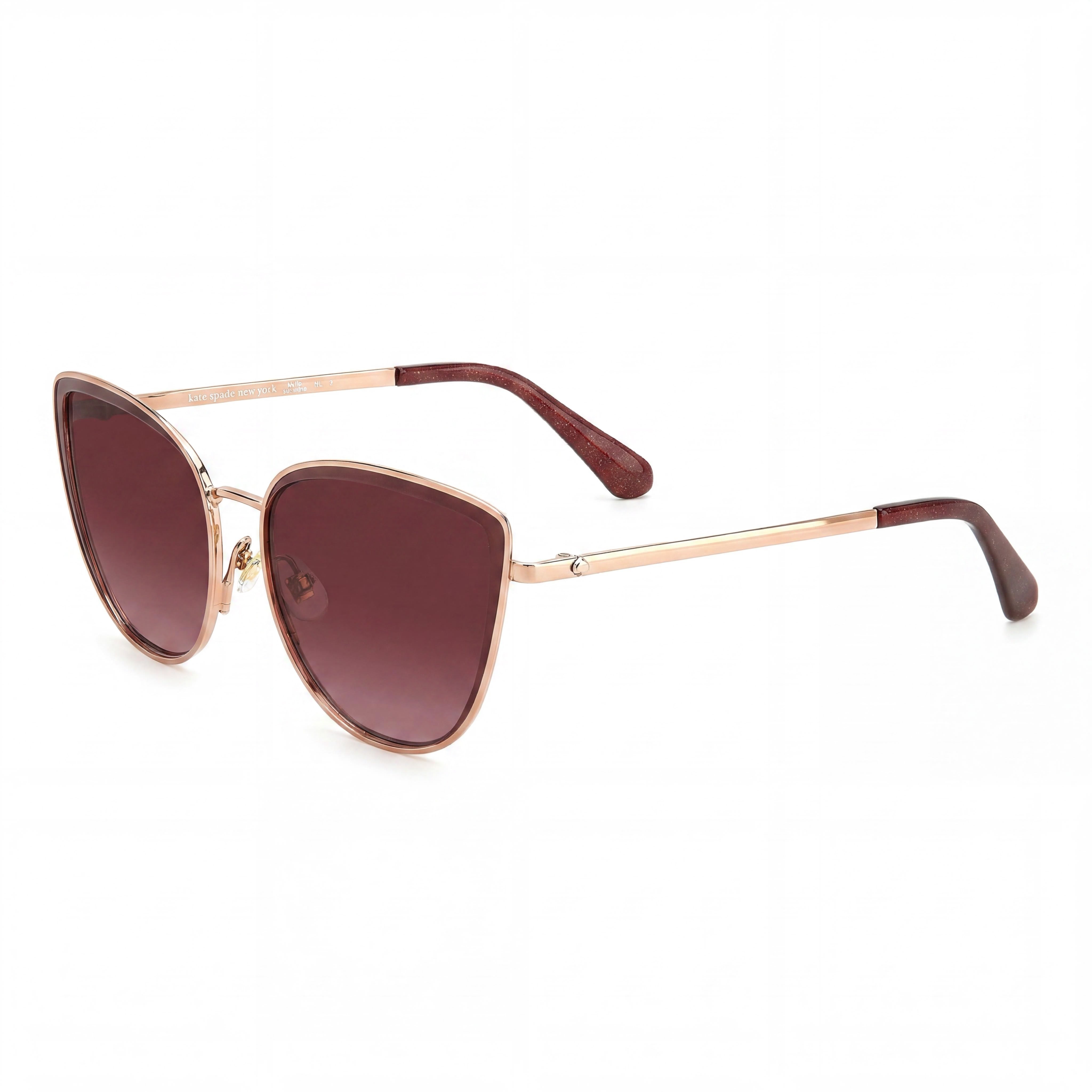 kate spade new york Classic Unisex Red Gold Pink Stainless Steel UV Protection Sunglasses 56-17-140, Photo 1
