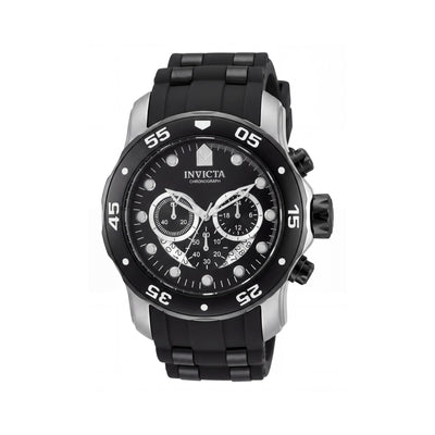 Invicta Men's Diver Chronograph Black Ion-Plated Stainless Steel Case Black Polyurethane Strap Quartz Watch