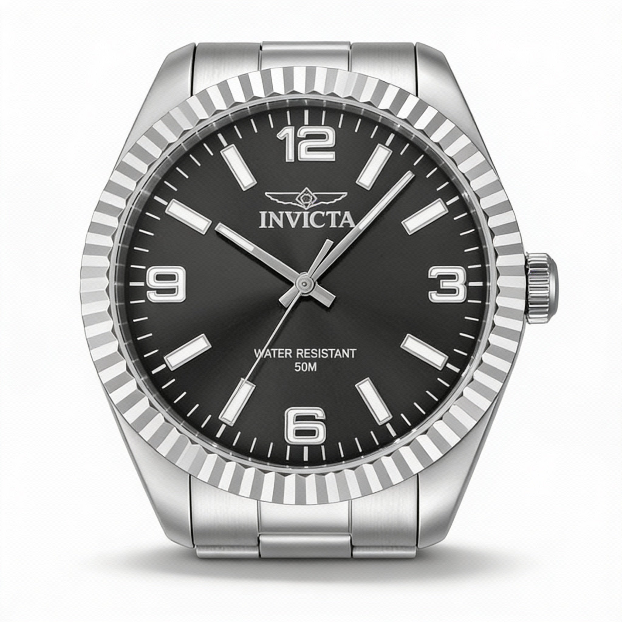 Invicta Specialty 47448 Unisex Quartz Stainless Steel Bracelet Watch, Black Dial, 43mm Case, 50m Water Resistant, Photo 2