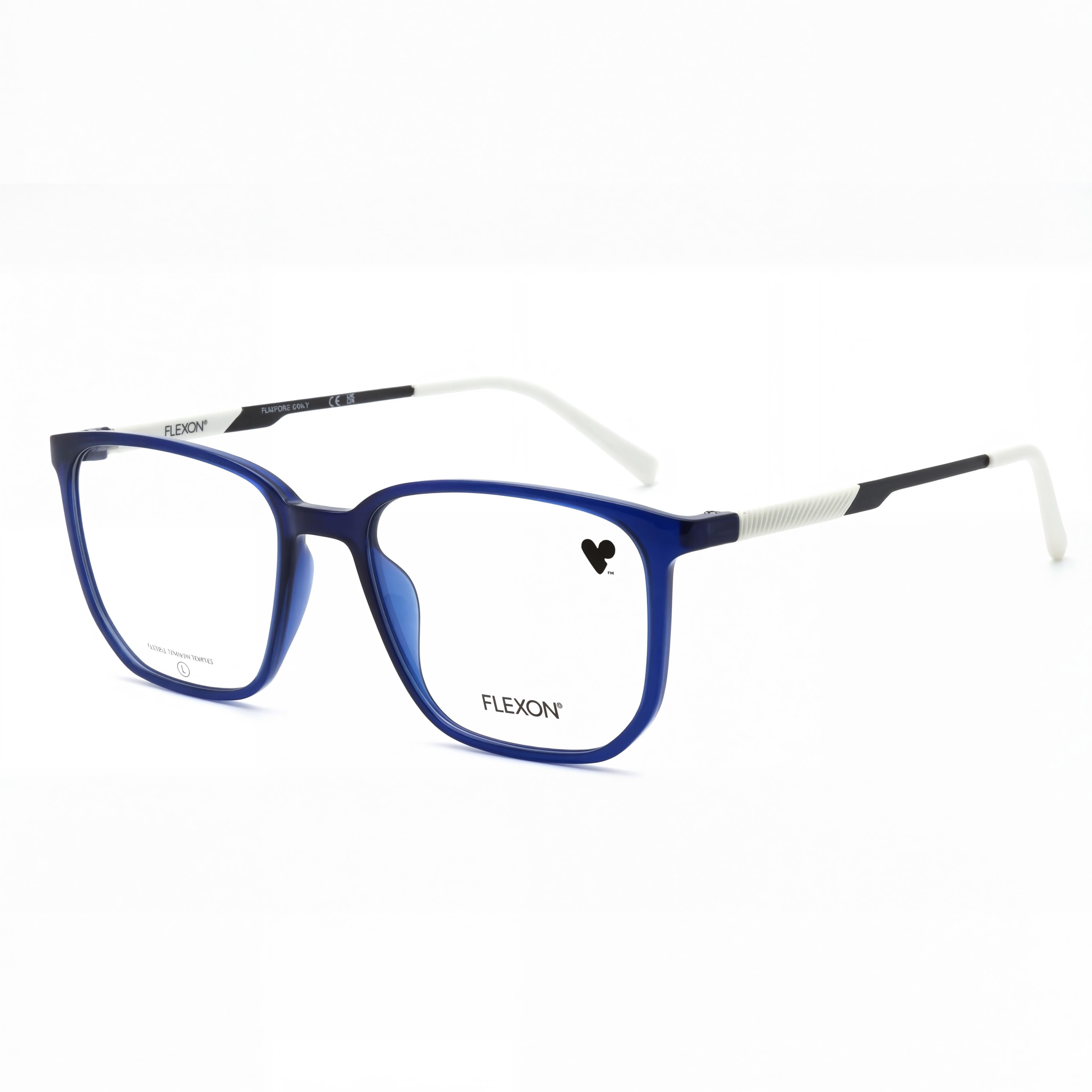 Gafas Flexon Ep8022 rectangulares azul marino de cristal para hombre, de metal, Photo 1