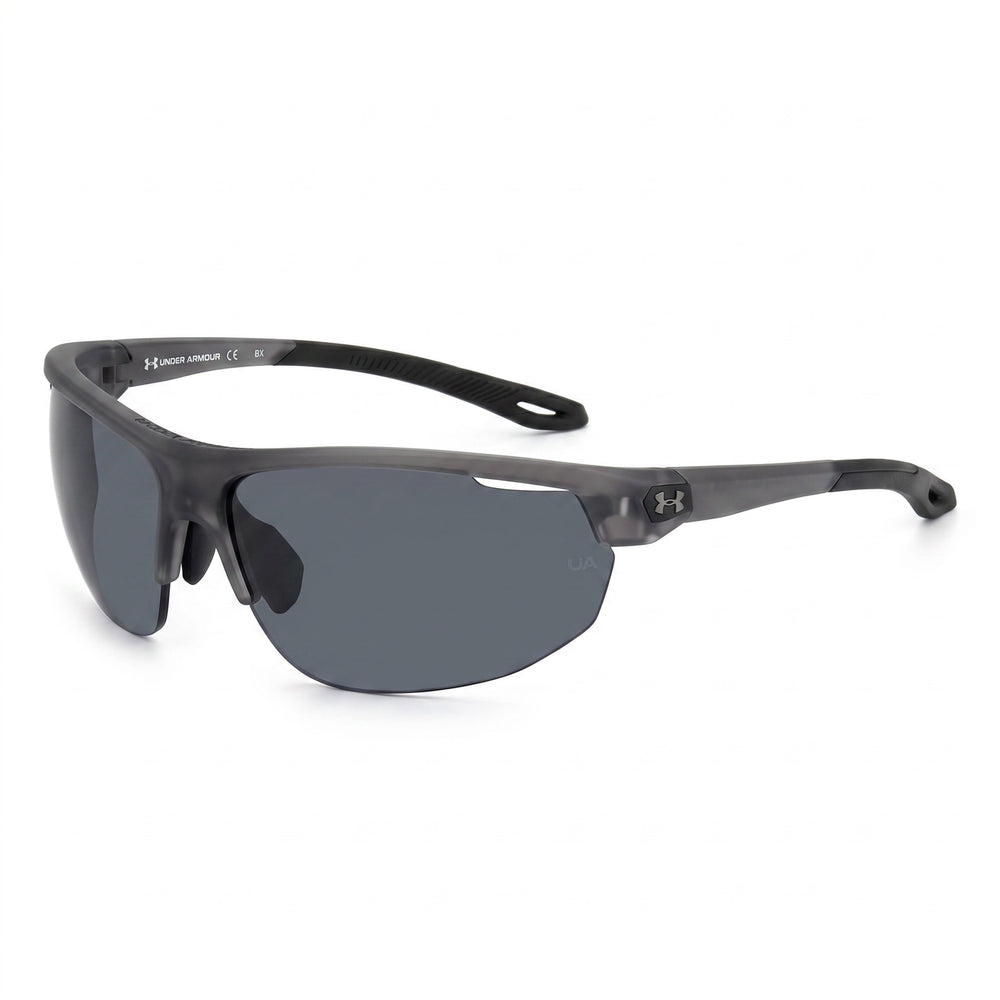 Under Armour Classic Unisex Sunglasses, Grey Polycarbonate Frame, Grey Non-Polarized Lenses, UV Protection, 71mm